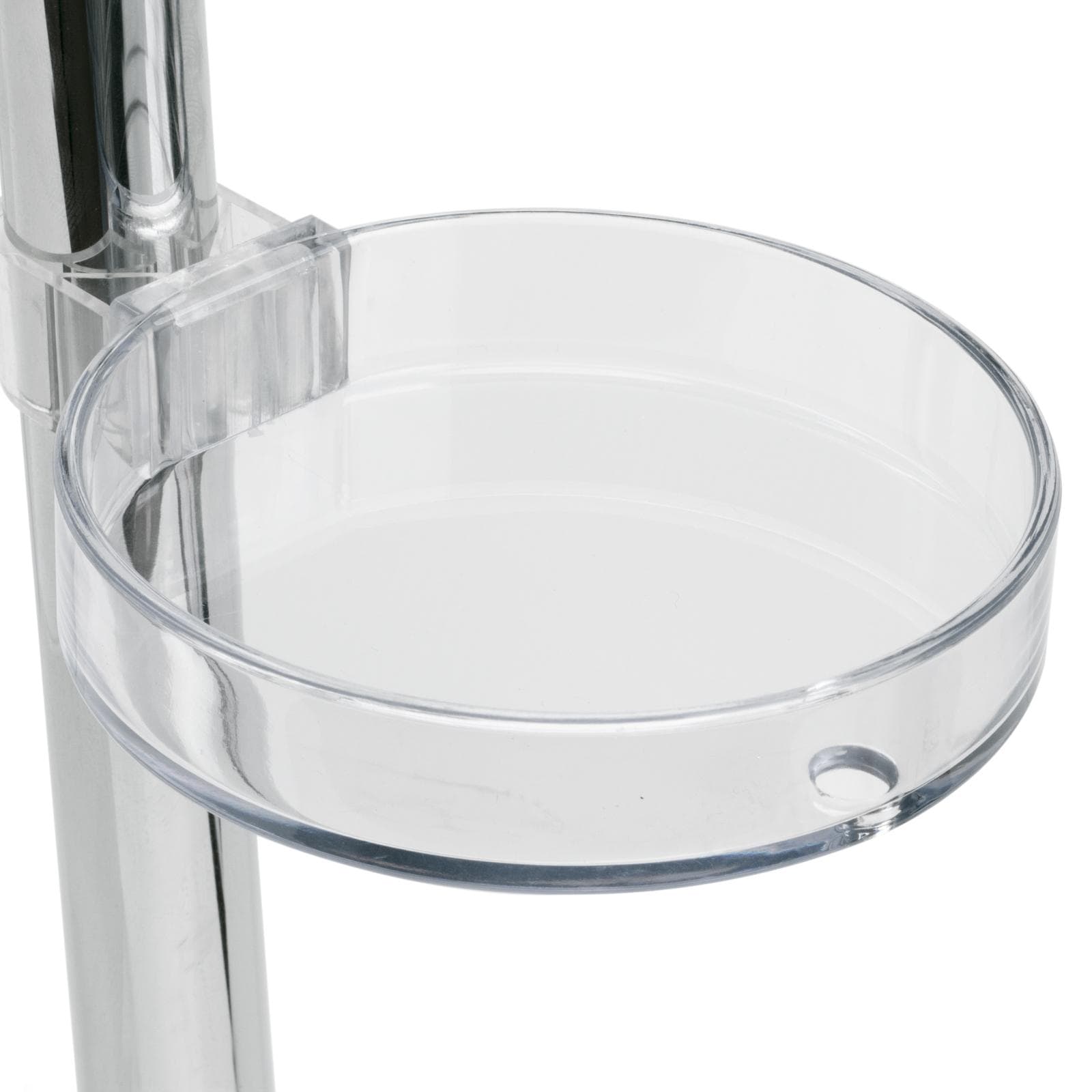 Portasapone trasparente diametro 11 cm per asta saliscendi doccia