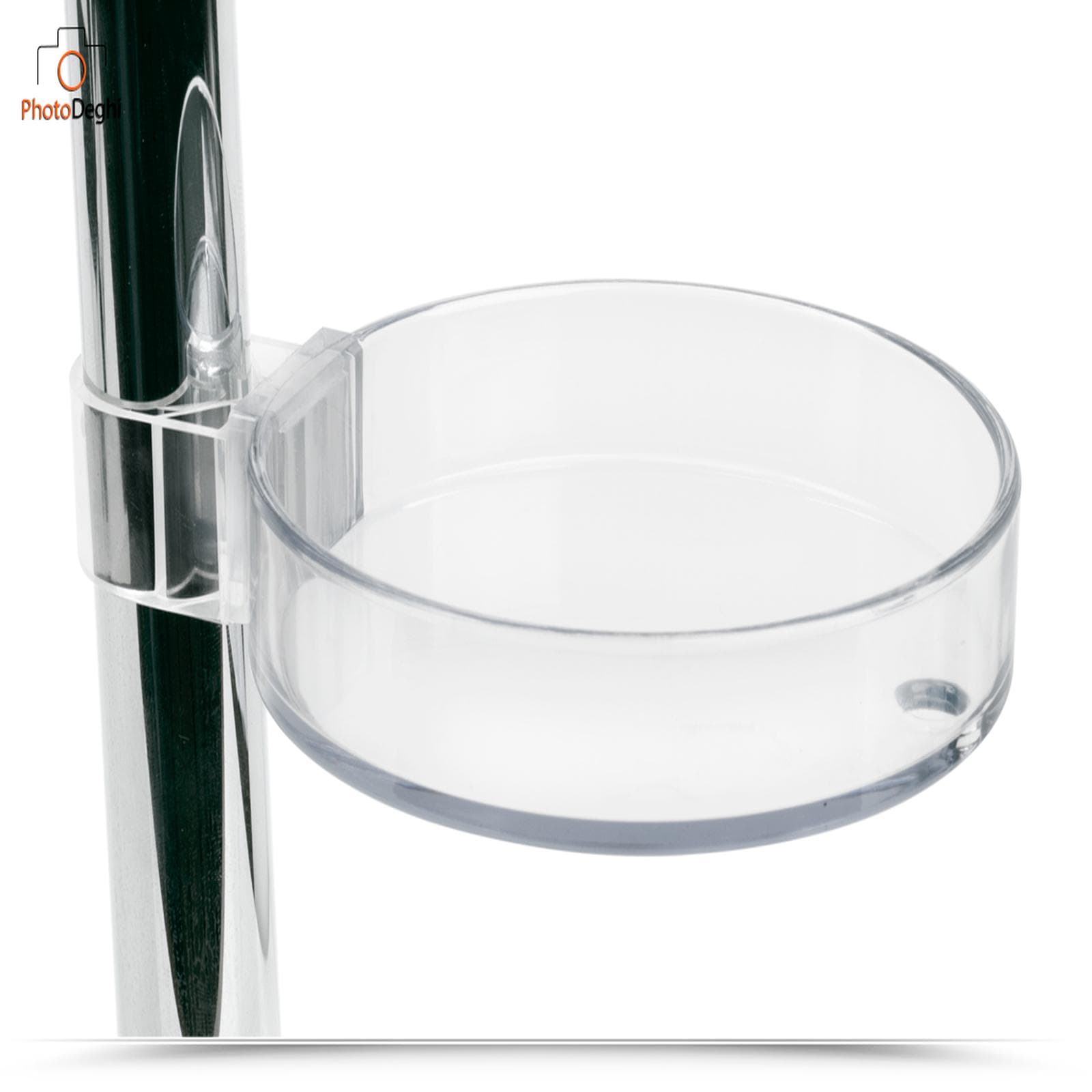 Portasapone trasparente diametro 11 cm per asta saliscendi doccia