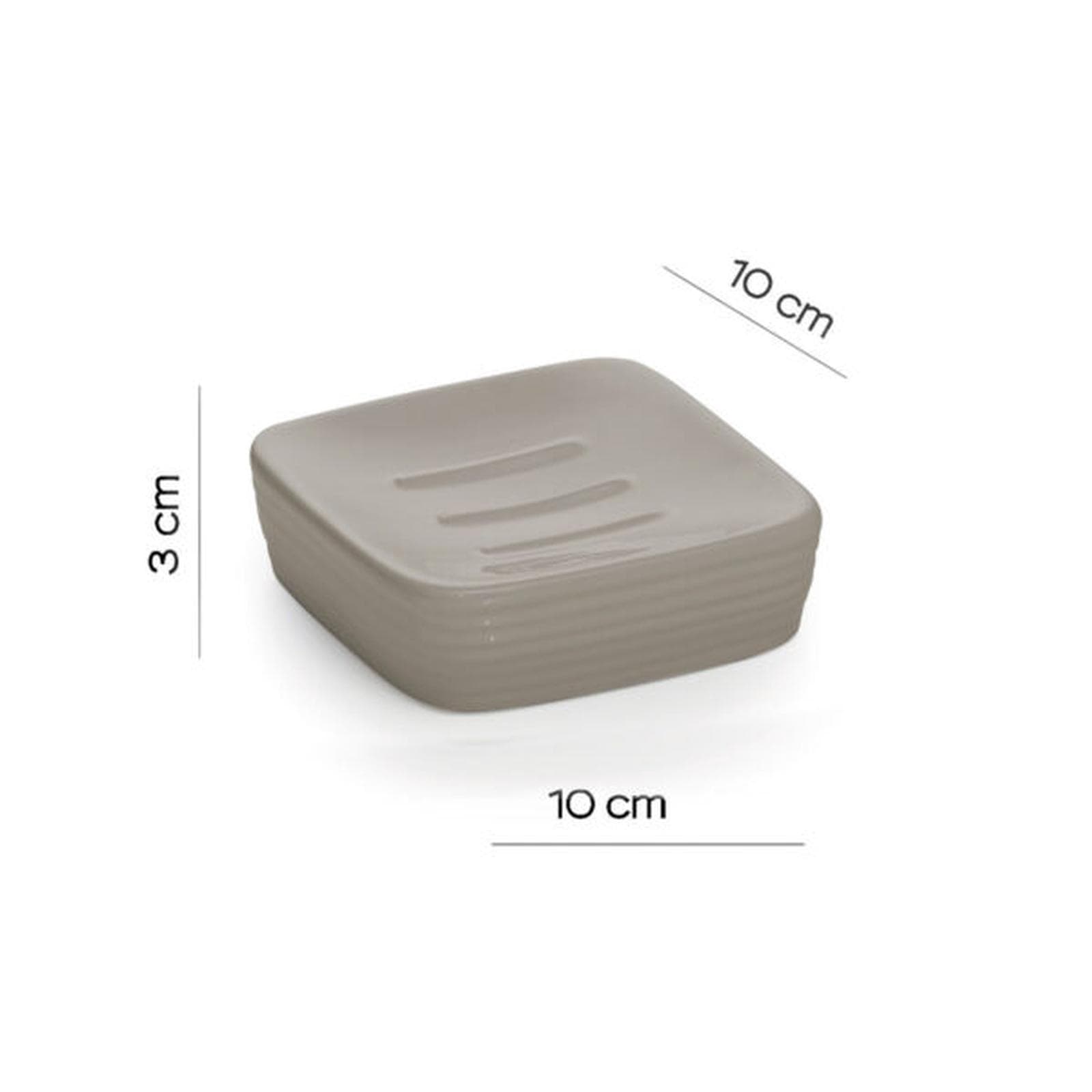 Portasapone in ceramica tortora chiaro - Kelly di Gedy