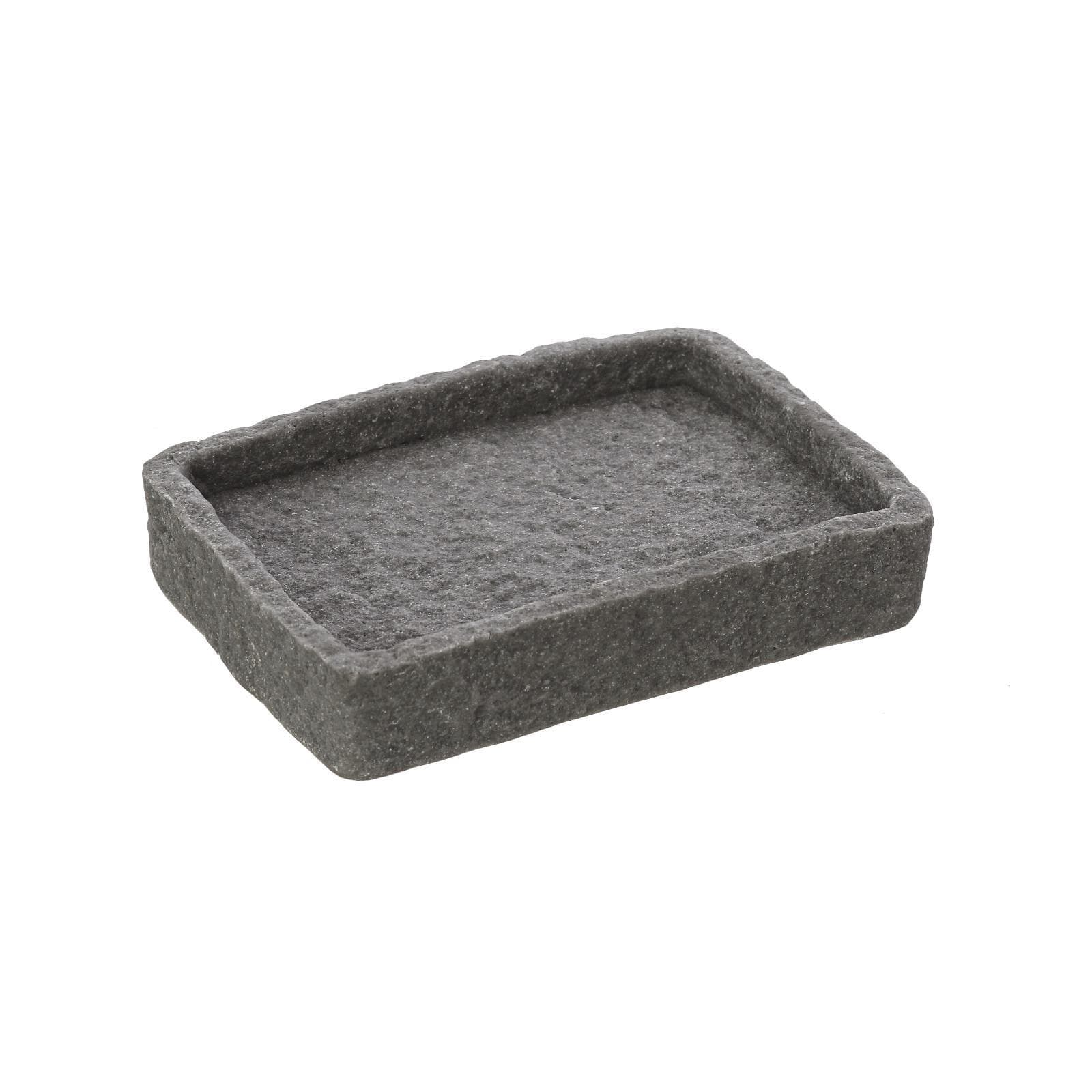 Portasapone in resina grigio - Linea Sabbia