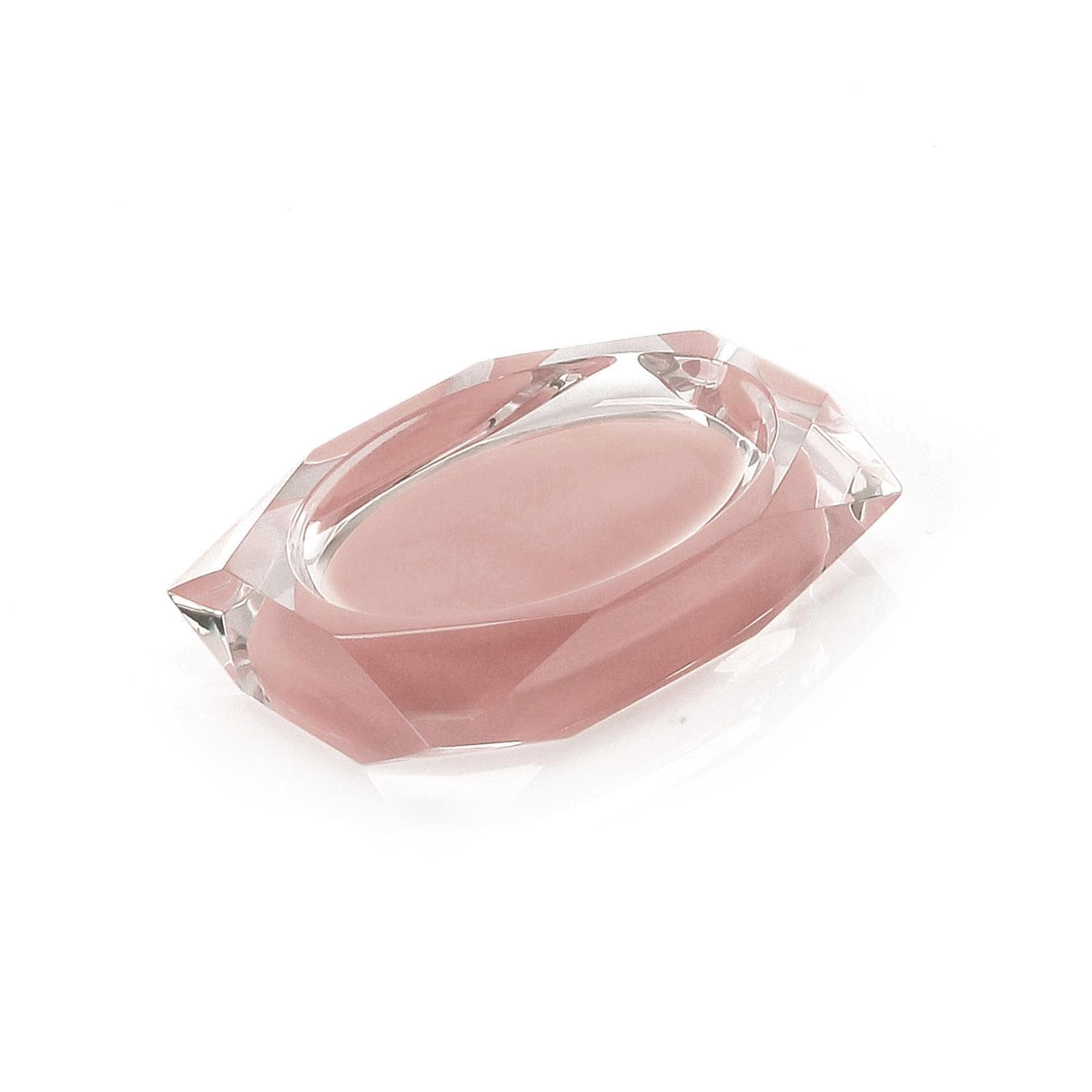 Portasapone d'appoggio rosa e trasparente - Chanelle di Gedy