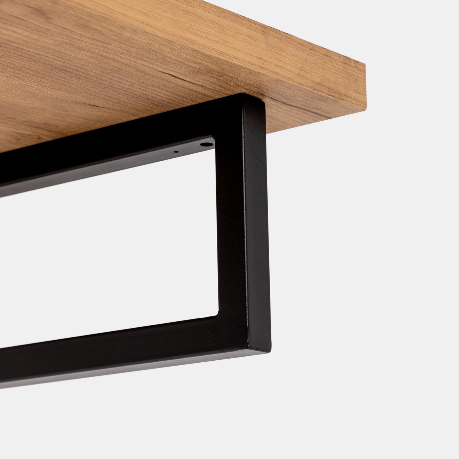 Staffa portasciugamani 42x20 h cm in metallo nero opaco per mensoloni bagno