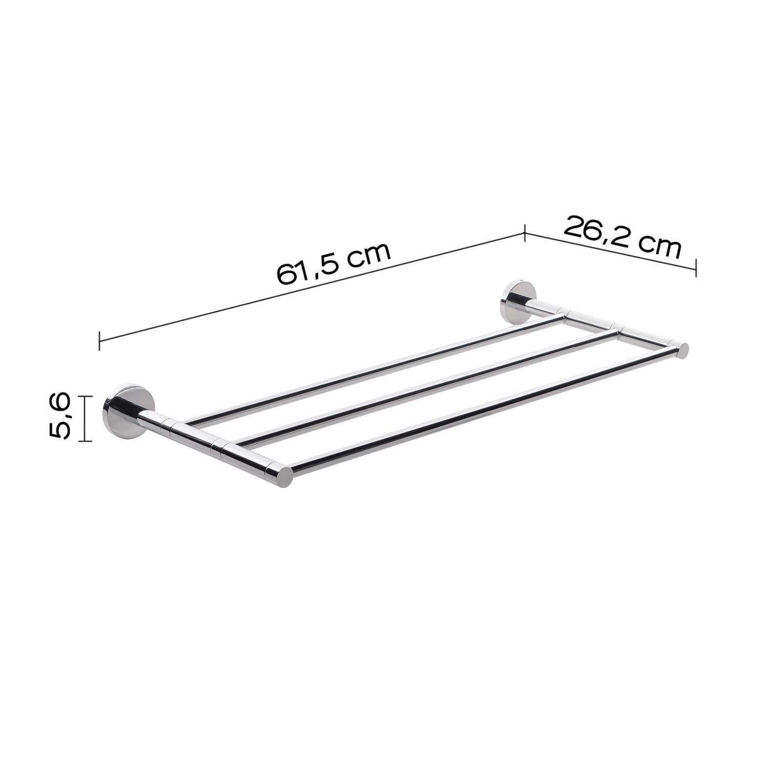 Mensola portasalviette in cromall e acciaio inox cromo - Felce di Gedy