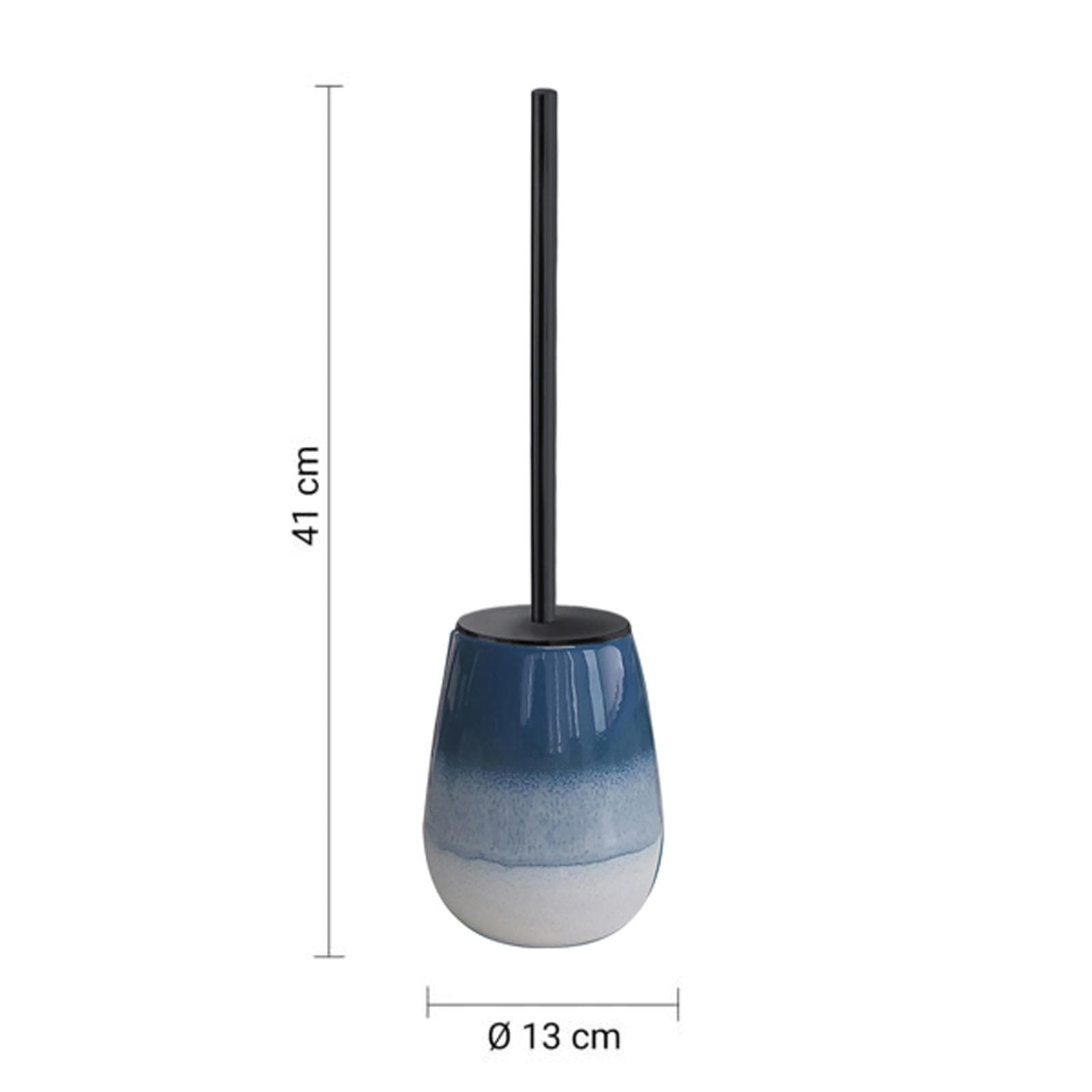 Portascopino da appoggio in ceramica degradè blu - Shejla di Gedy