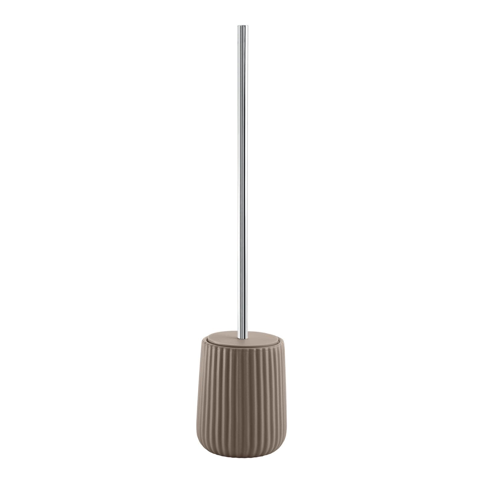 Portascopino d'appoggio in ceramica tortora rigato - Marika di Gedy