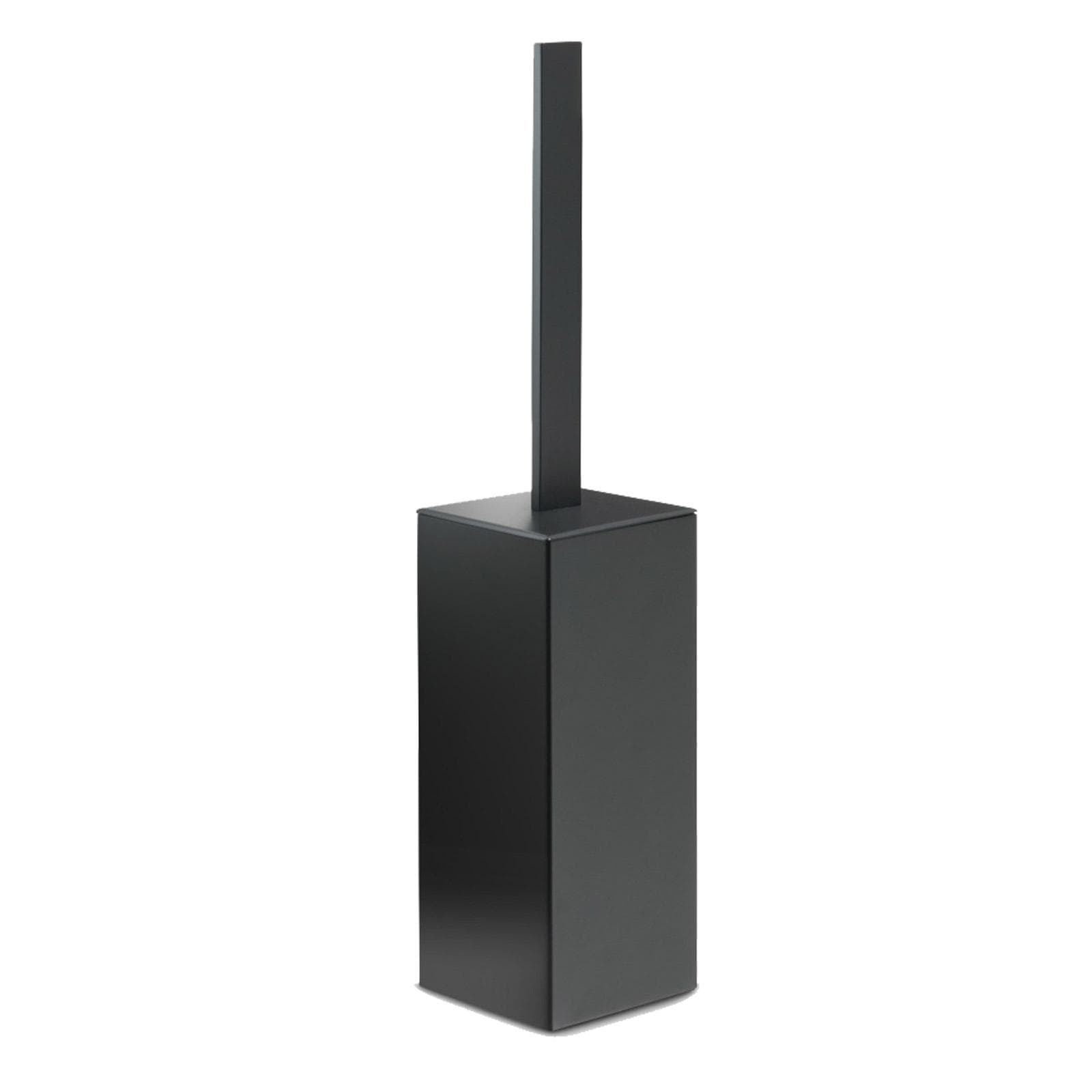 Portascopino d'appoggio in acciaio inox nero opaco - Lounge di Gedy