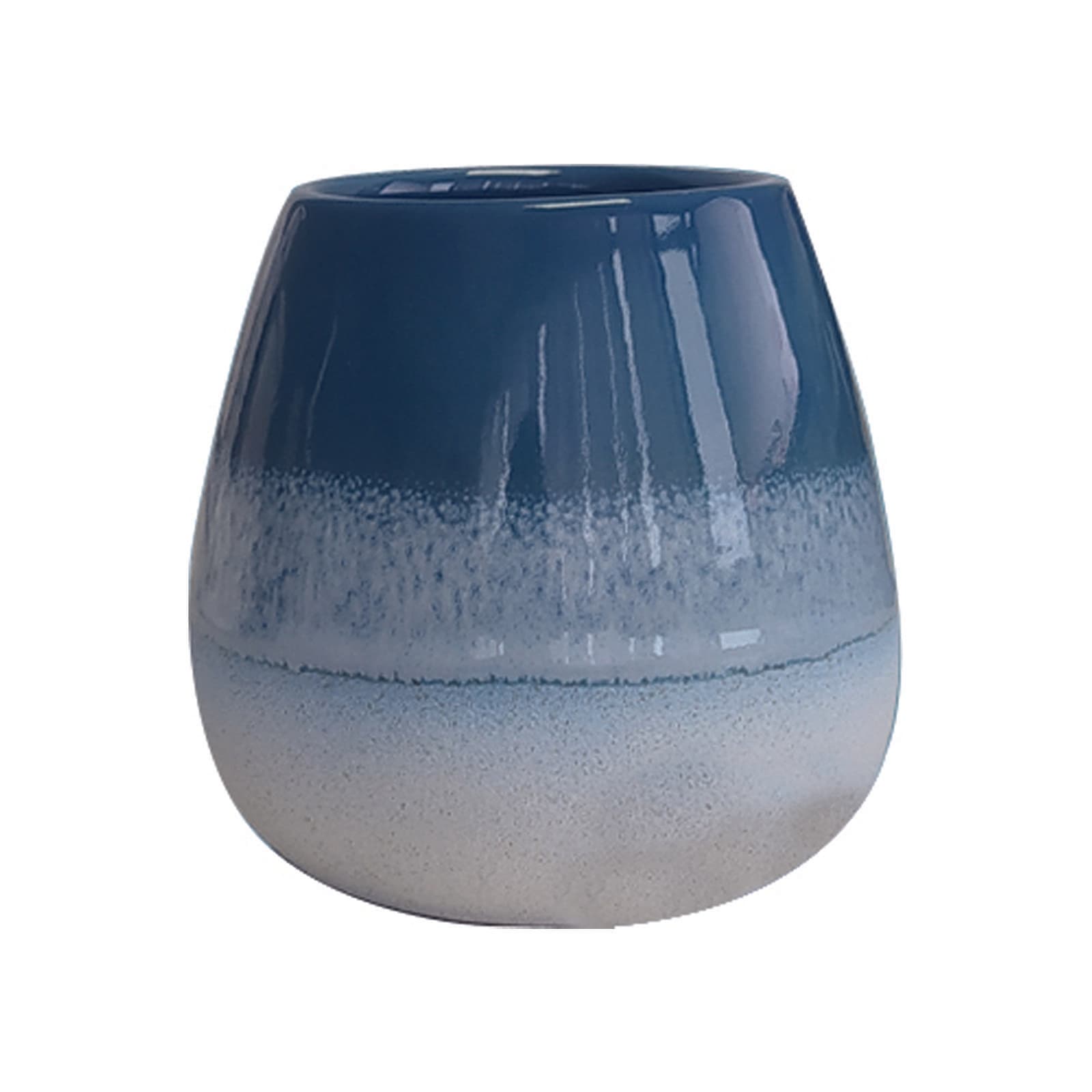 Portaspazzolini da appoggio in ceramica degradè blu - Shejla di Gedy