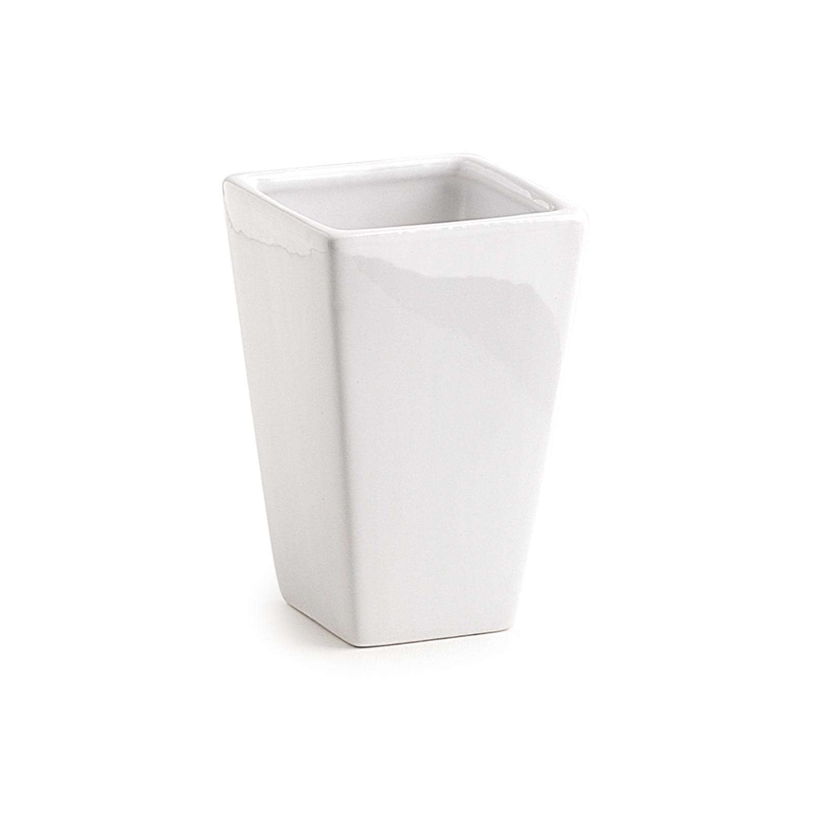 Portaspazzolini in ceramica bianca - Karima di Gedy