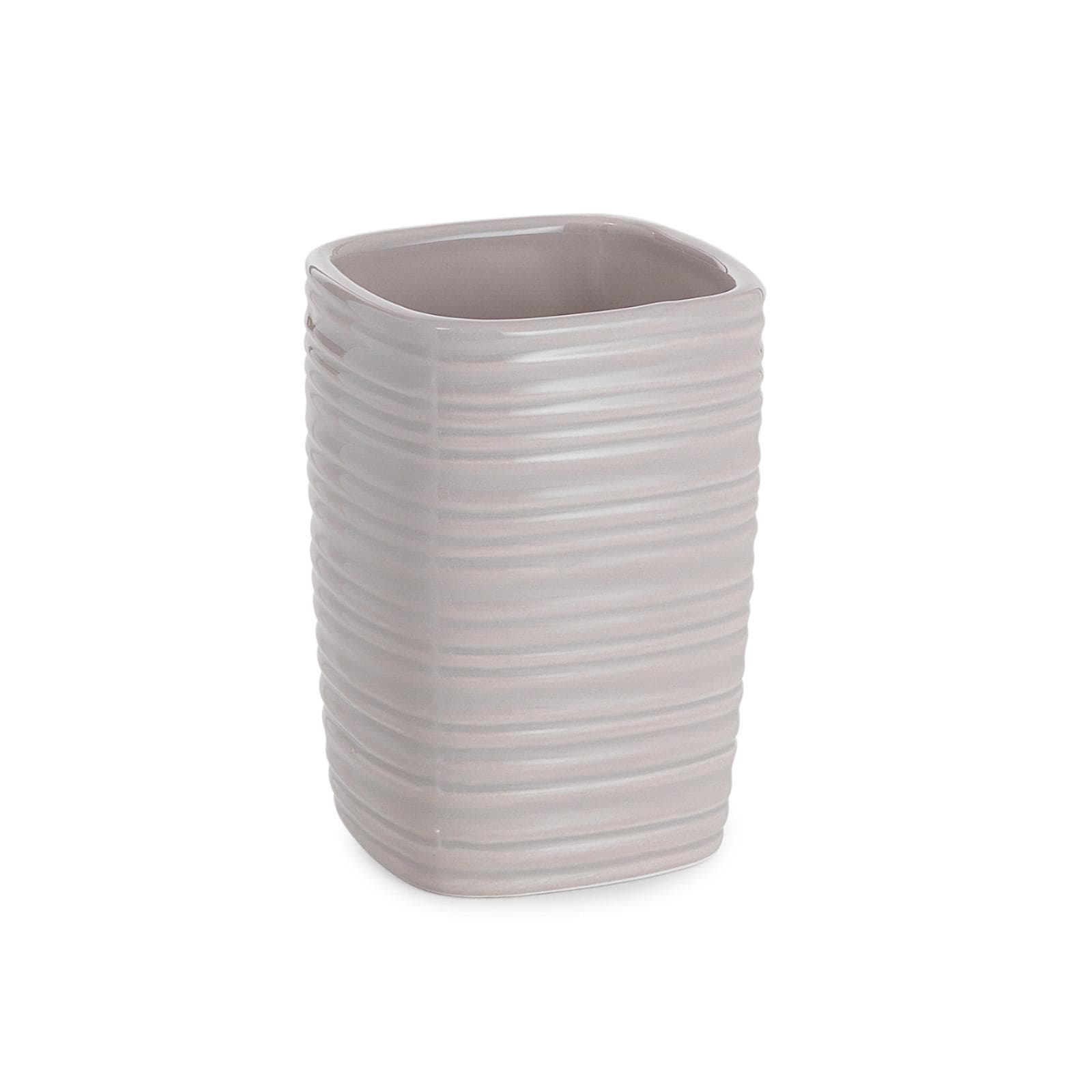 Portaspazzolini in ceramica tortora chiaro - Kelly di Gedy