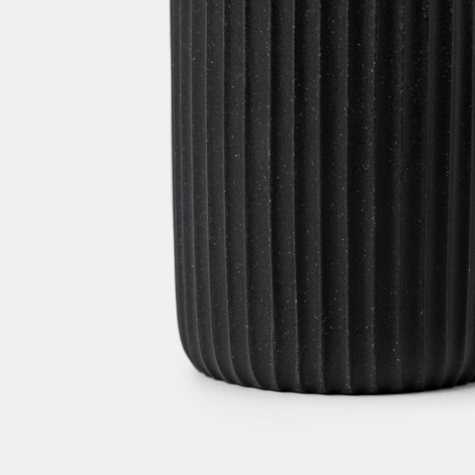 Portaspazzolino d'appoggio nero effetto pietra striato - Spotty