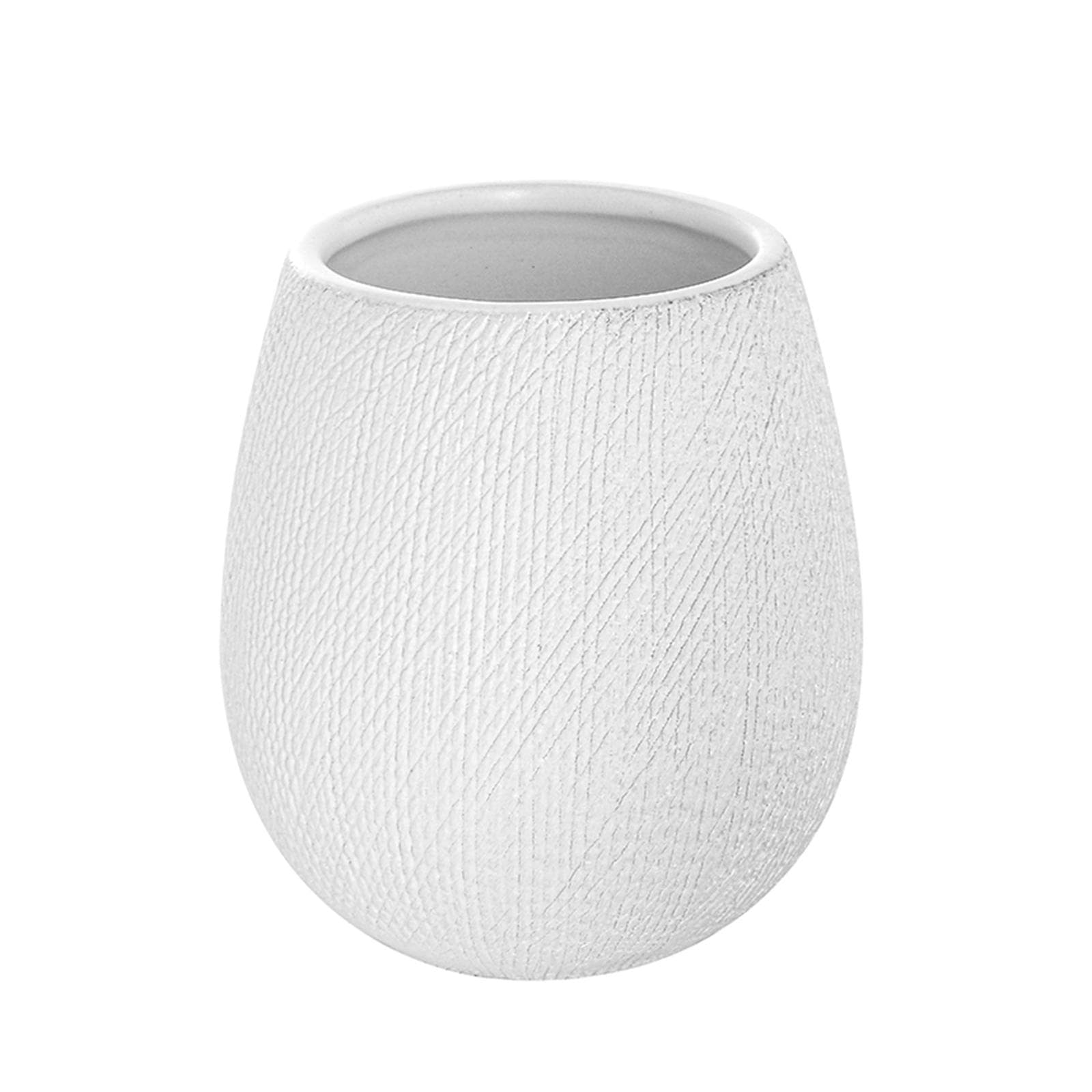 Portaspazzolino in ceramica bianco - Safari