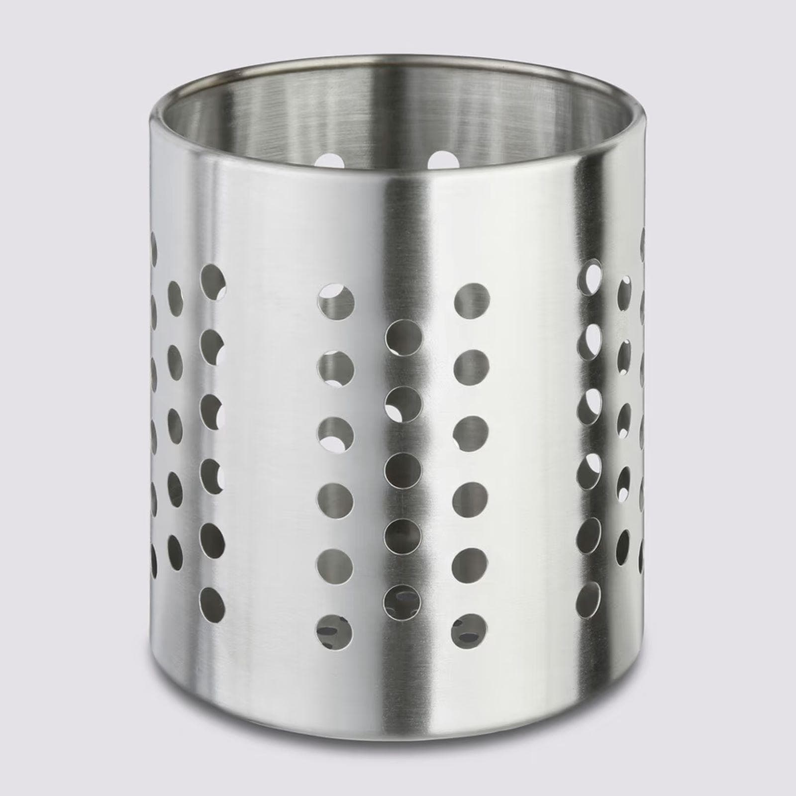 Portautensili o posate 12x14h cm in acciaio inox cromo