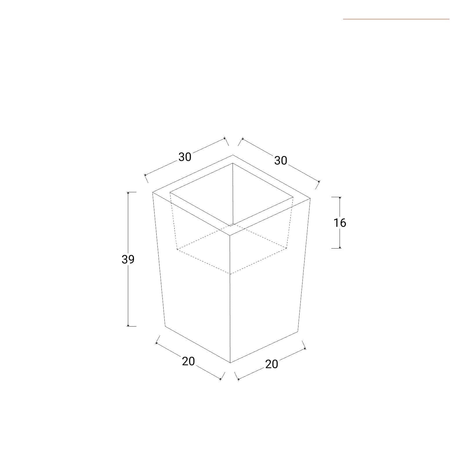 Portavaso da esterno rustico 39 h cm in polietilene marrone - Allicy