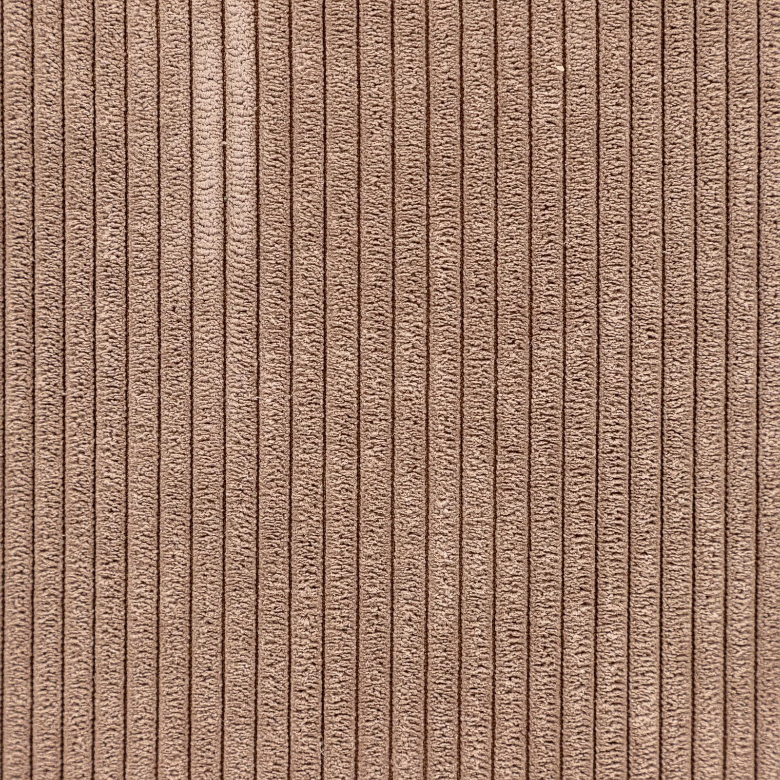 Pouf rotondo 35x42h cm in velluto a coste tortora e base oro - Divo