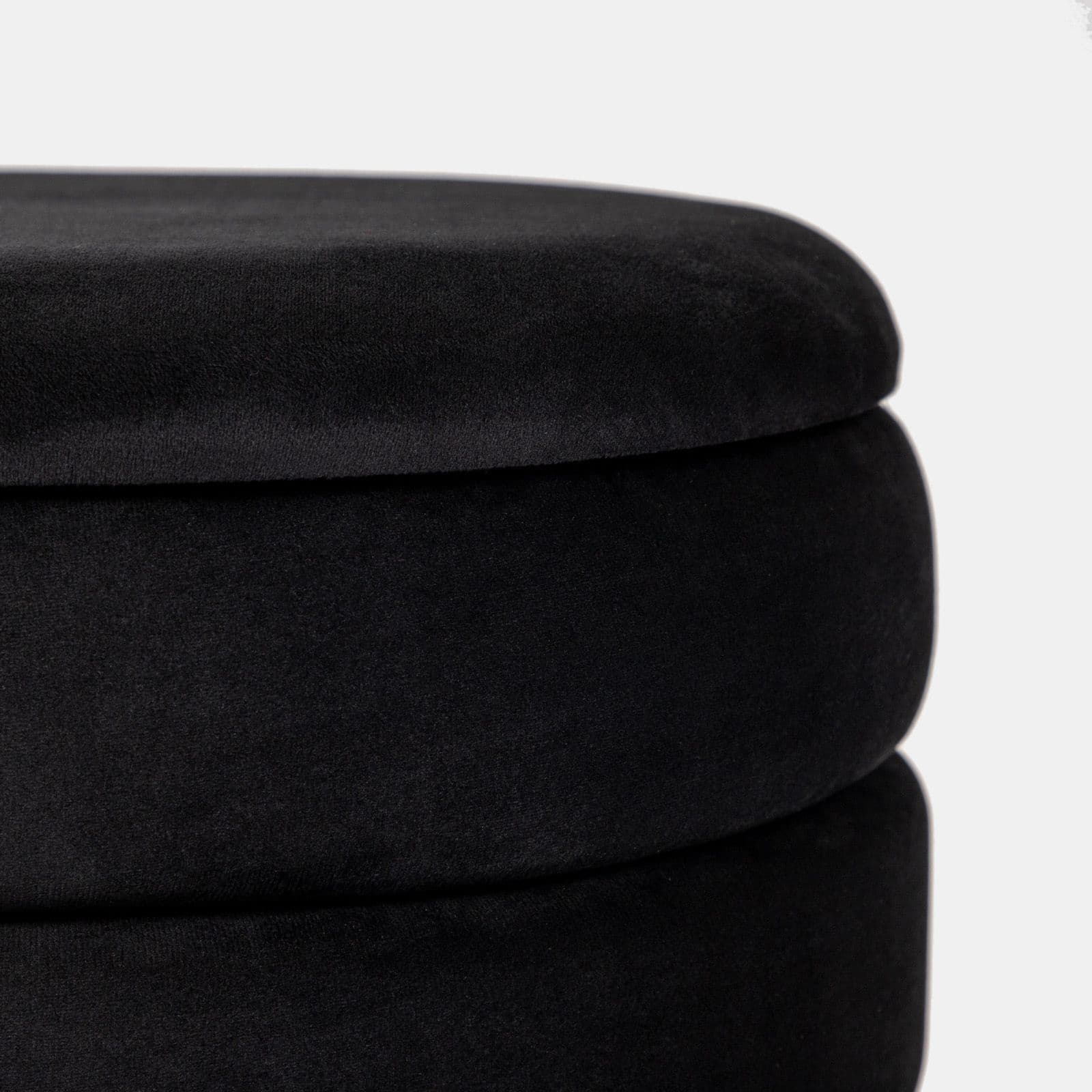 Panca contenitore 80x42 cm in velluto nero - Bloom