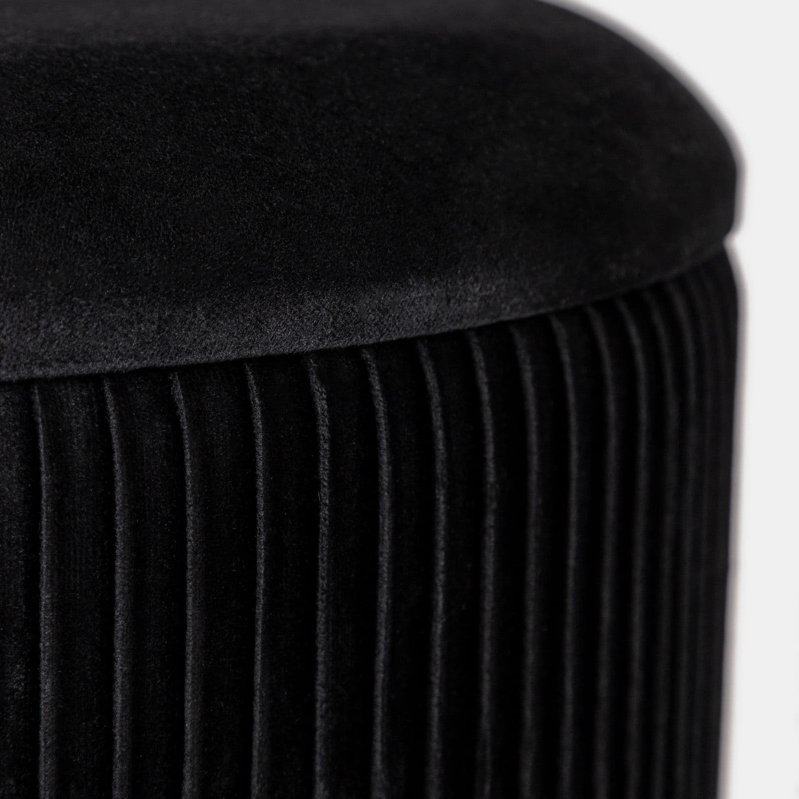 Pouf contenitore 42 in velluto nero - Albatros