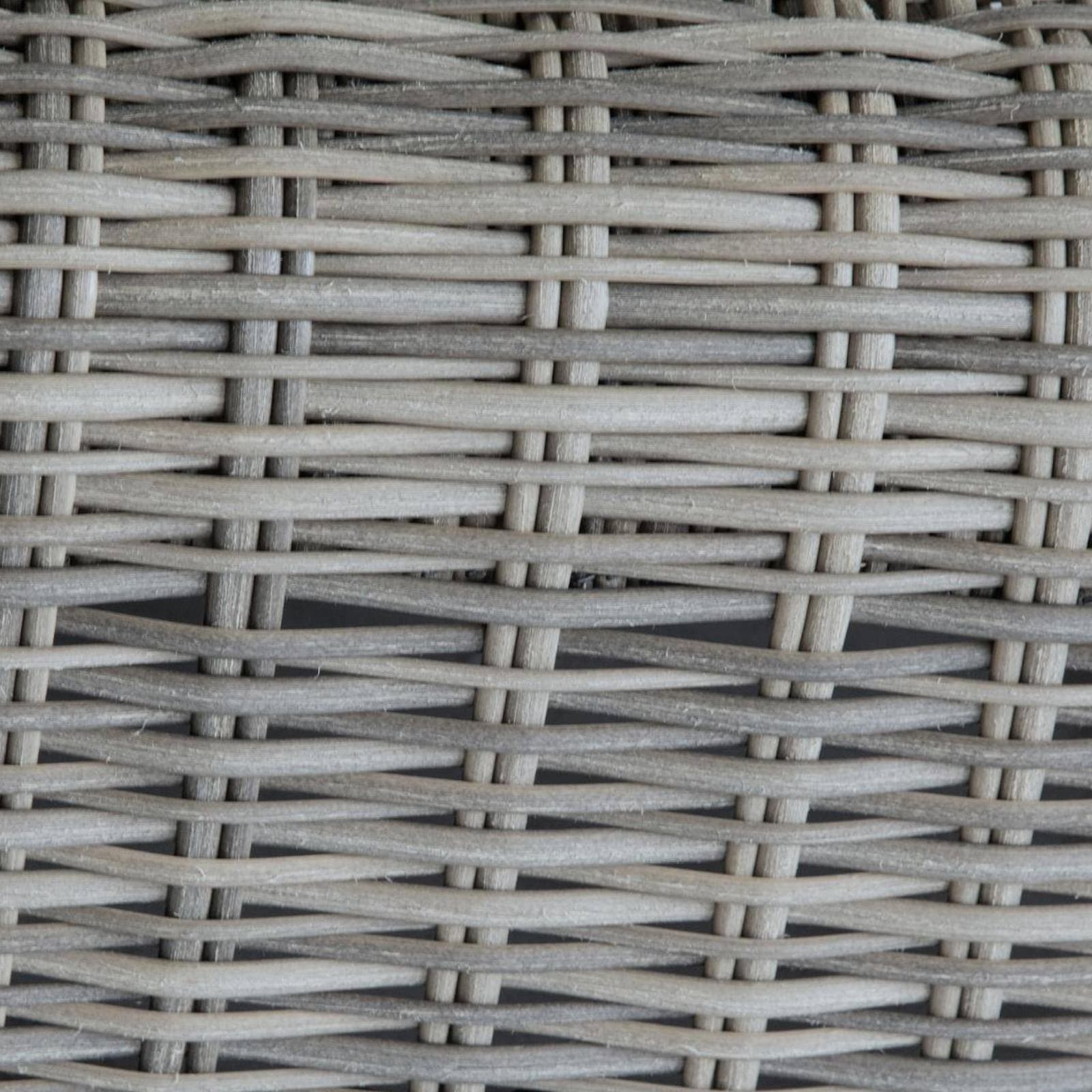Pouf da giardino 105x58 cm in polyrattan marrone con cuscino - Moreno