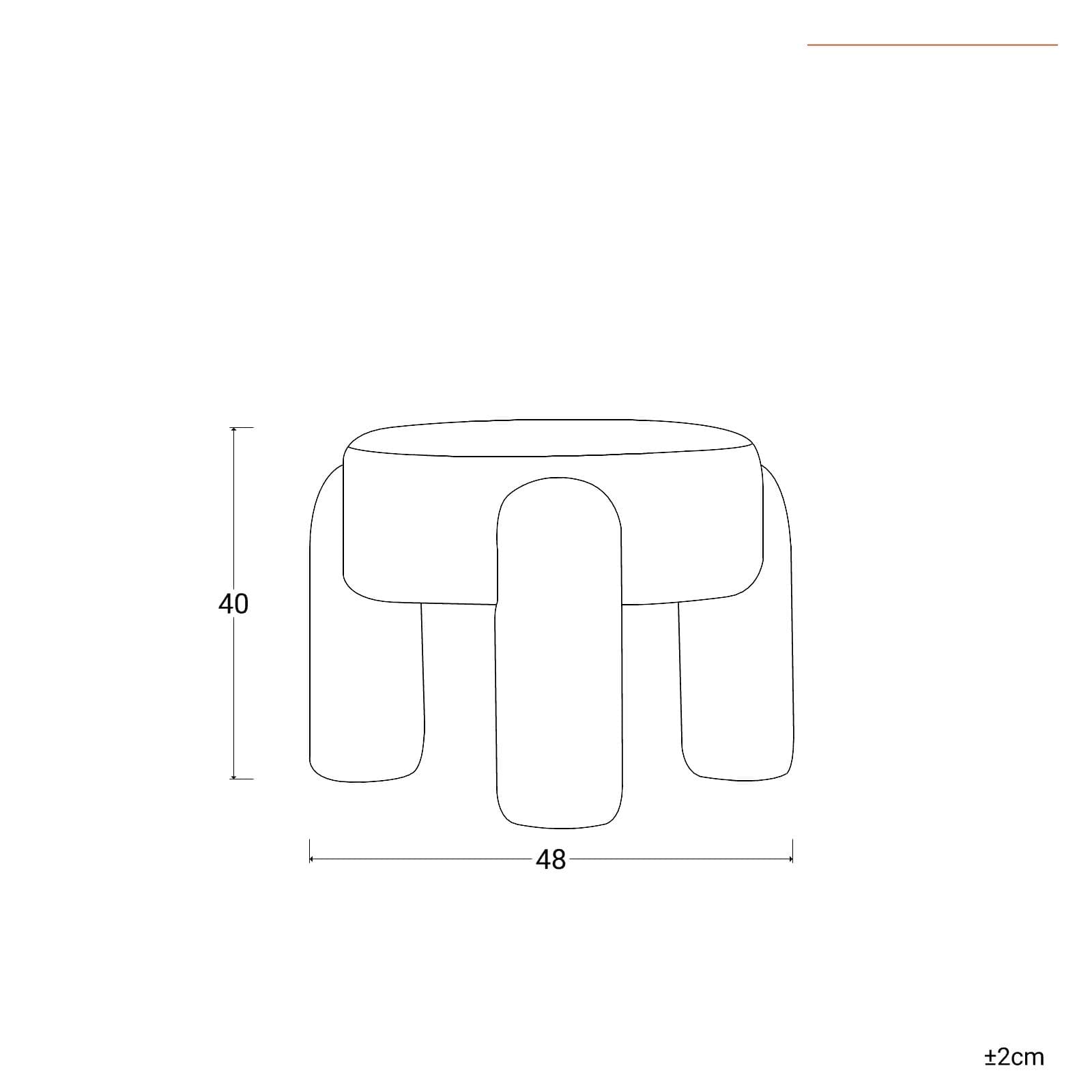 Pouf imbottito 48 cm in tessuto pile grigio scuro - Zacar