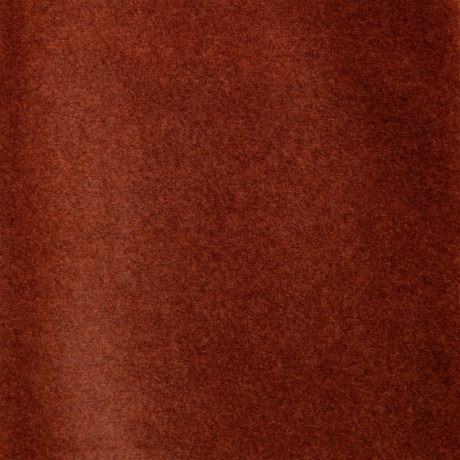 Pouf imbottito 48 cm in tessuto pile ruggine - Zacar