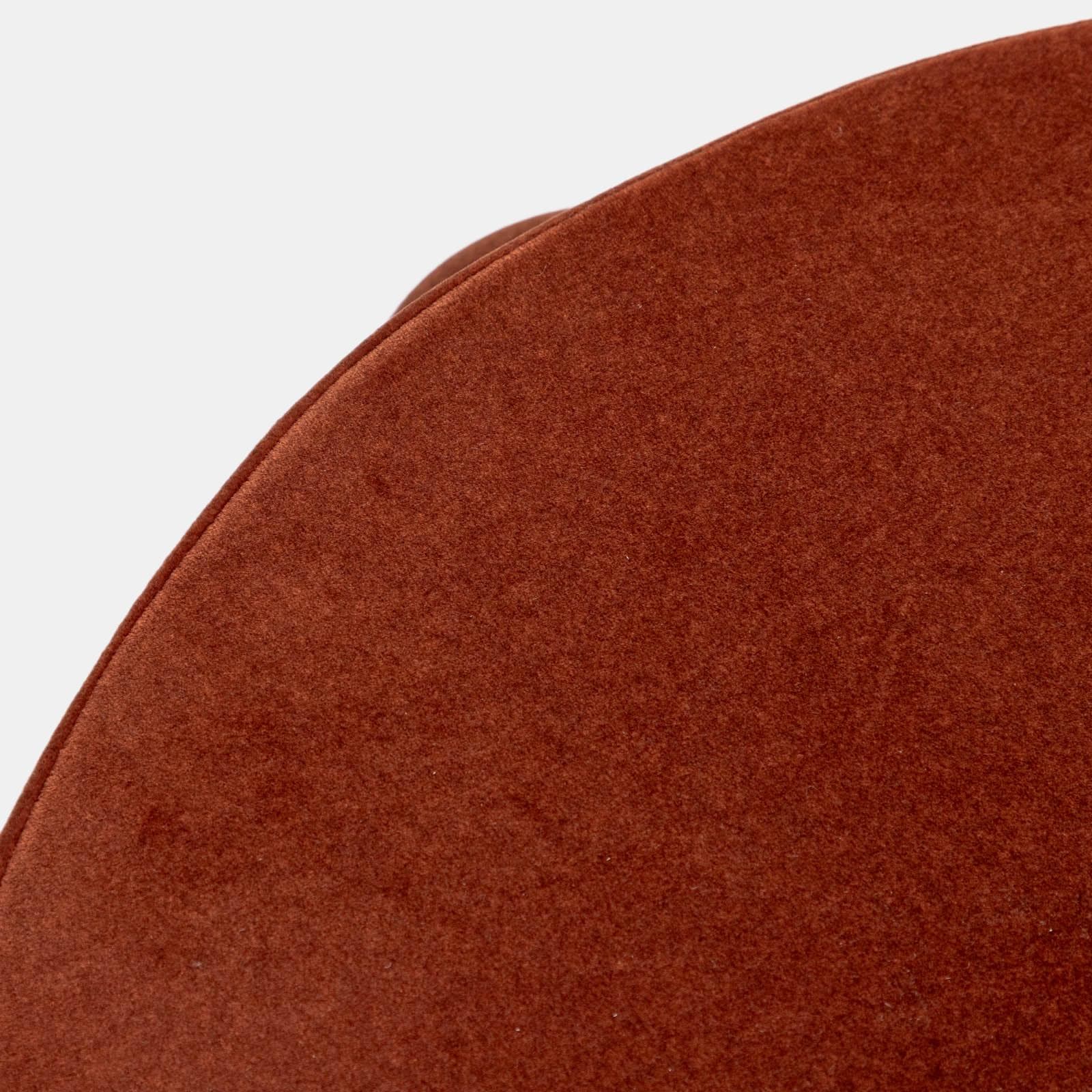 Pouf imbottito 65 cm in tessuto pile ruggine - Zacar