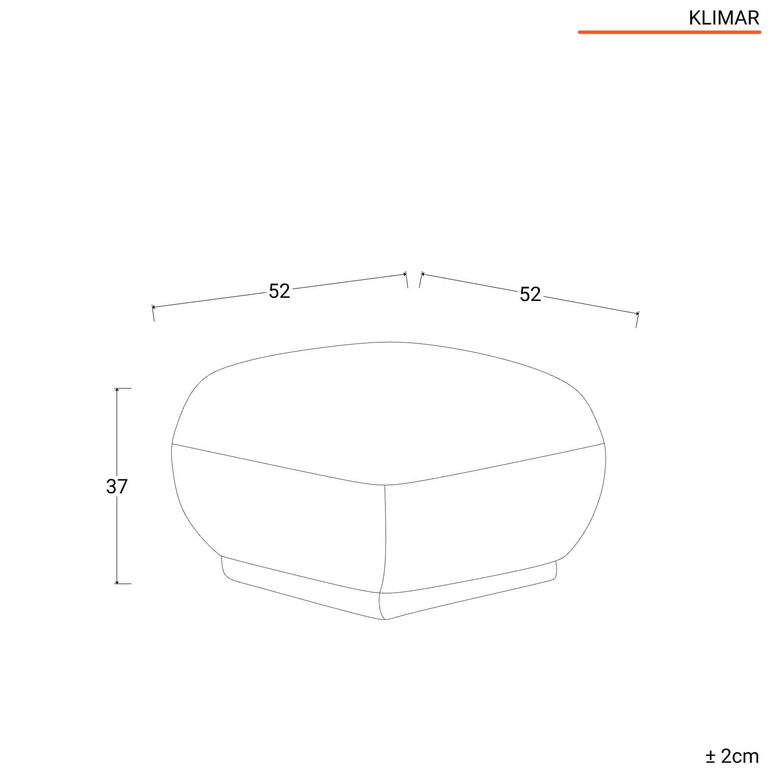 Pouf nuvola con maxi imbottitura 53 cm in tessuto teddy bianco - Klimar