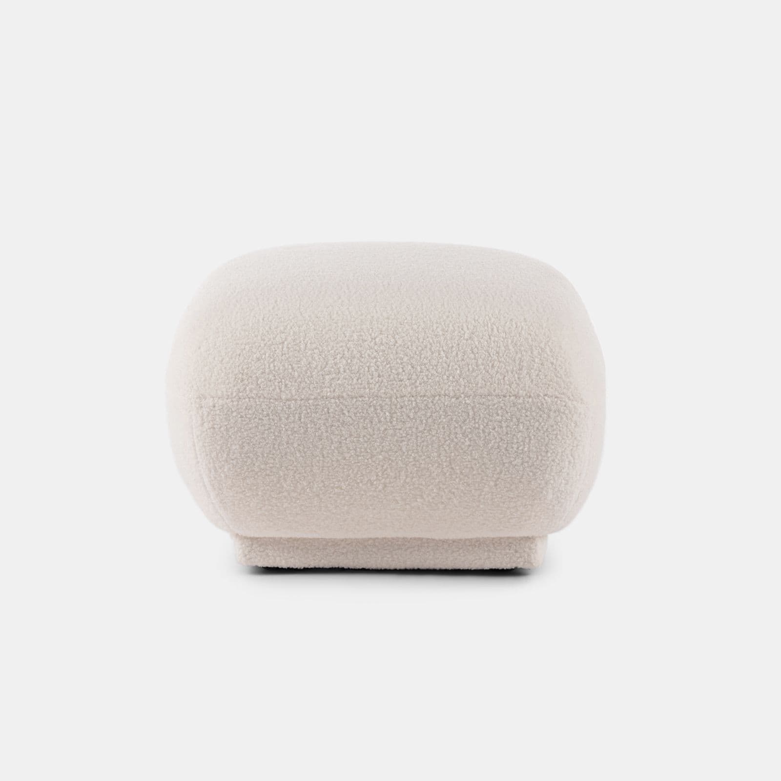 Pouf nuvola con maxi imbottitura 53 cm in tessuto teddy bianco - Klimar