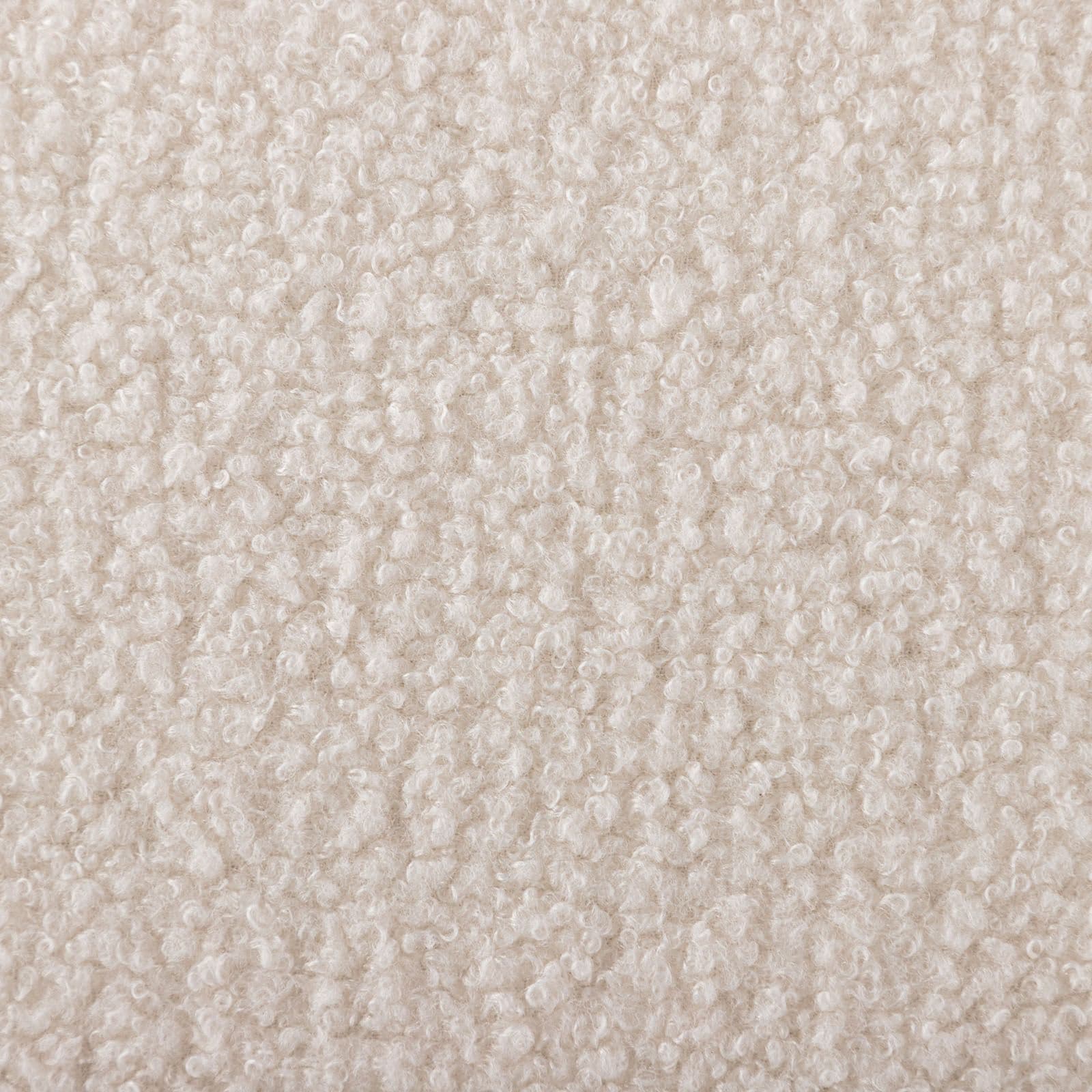 Pouf nuvola con maxi imbottitura 53 cm in tessuto teddy bianco - Klimar