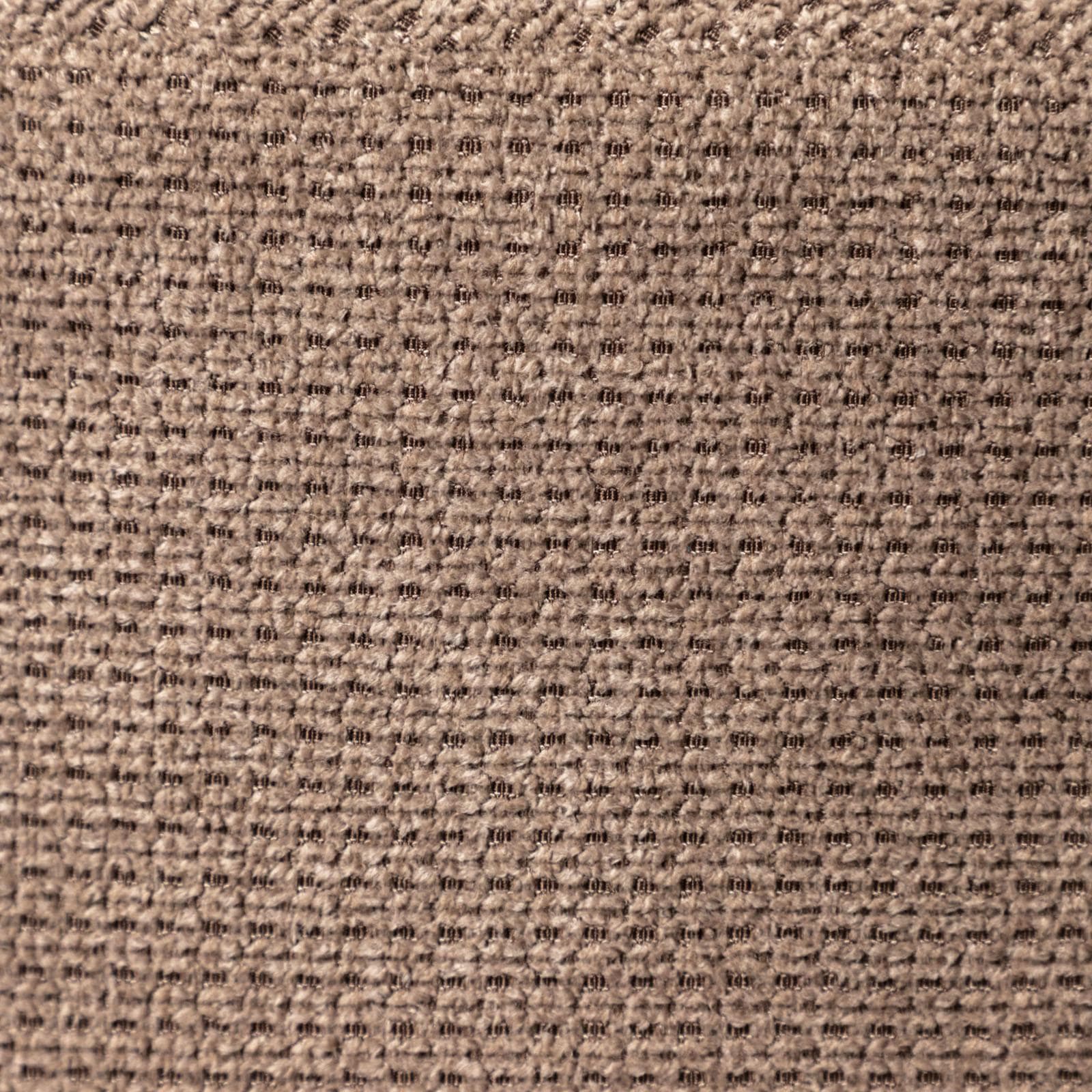Pouf rotondo 78 cm in maglia tortora con due tavolini effetto legno - Farel