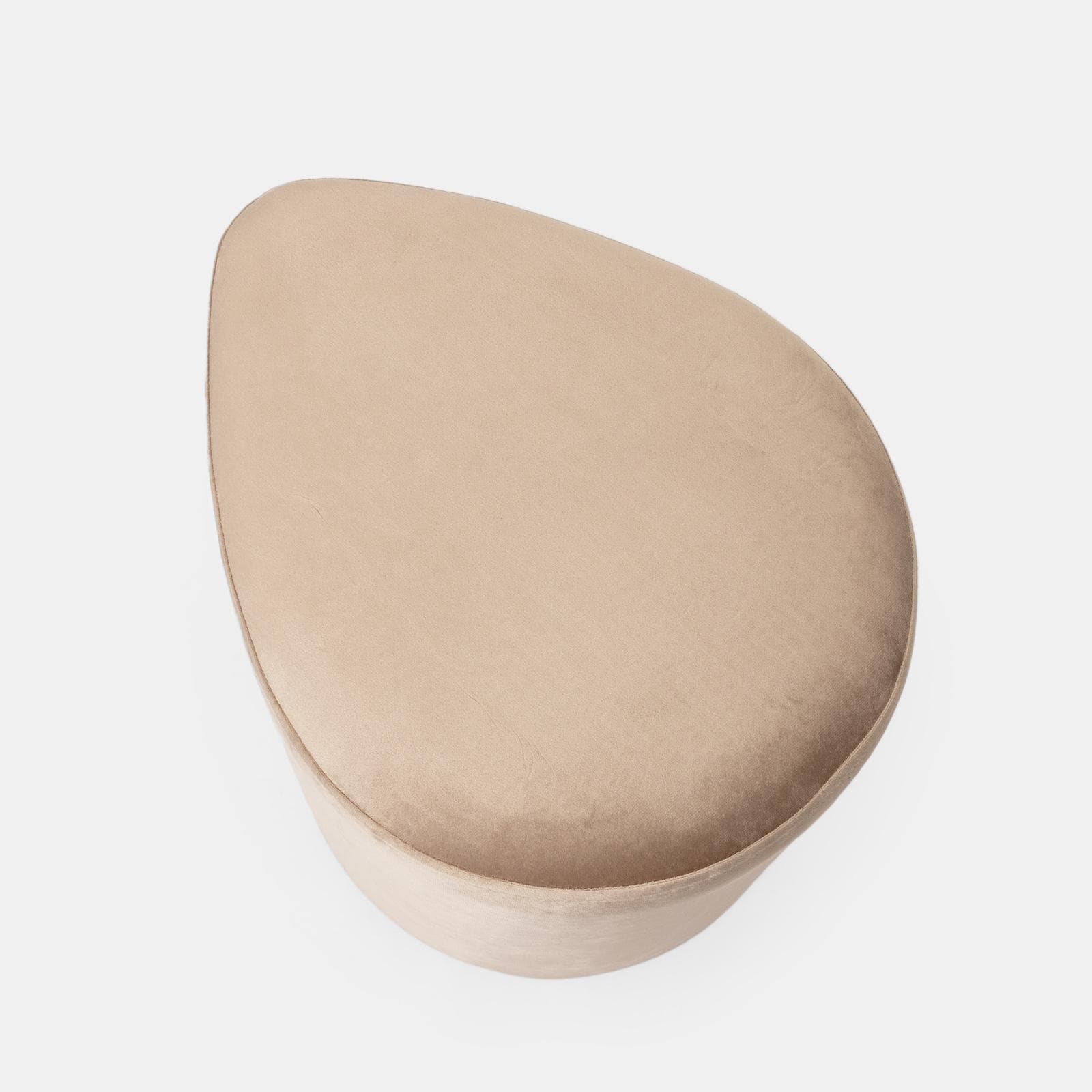 Pouf a goccia 35x45 cm in velluto tortora - Tear