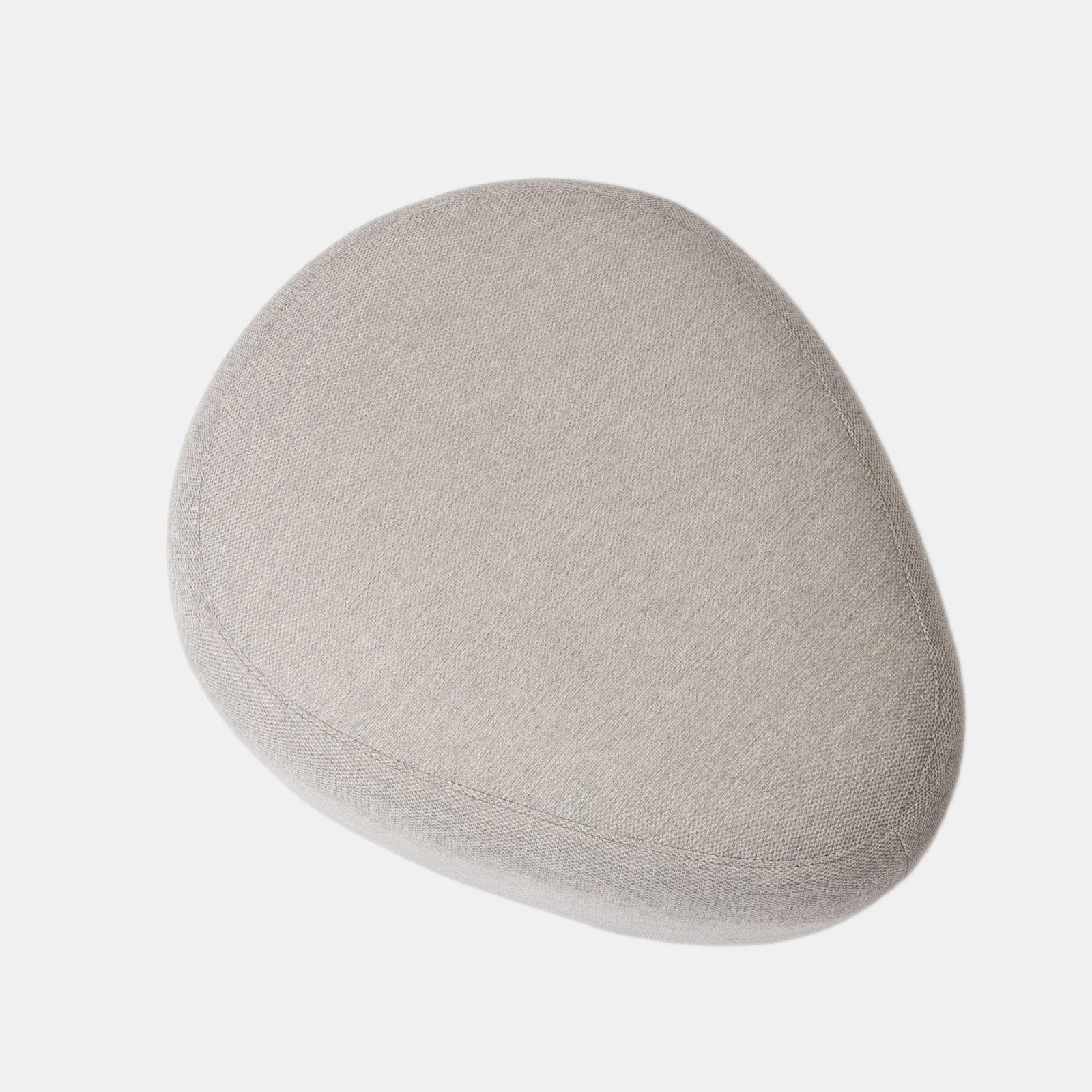 Pouf a goccia 60x33h cm in tessuto effetto maglia grigio ghiaccio - Graziana