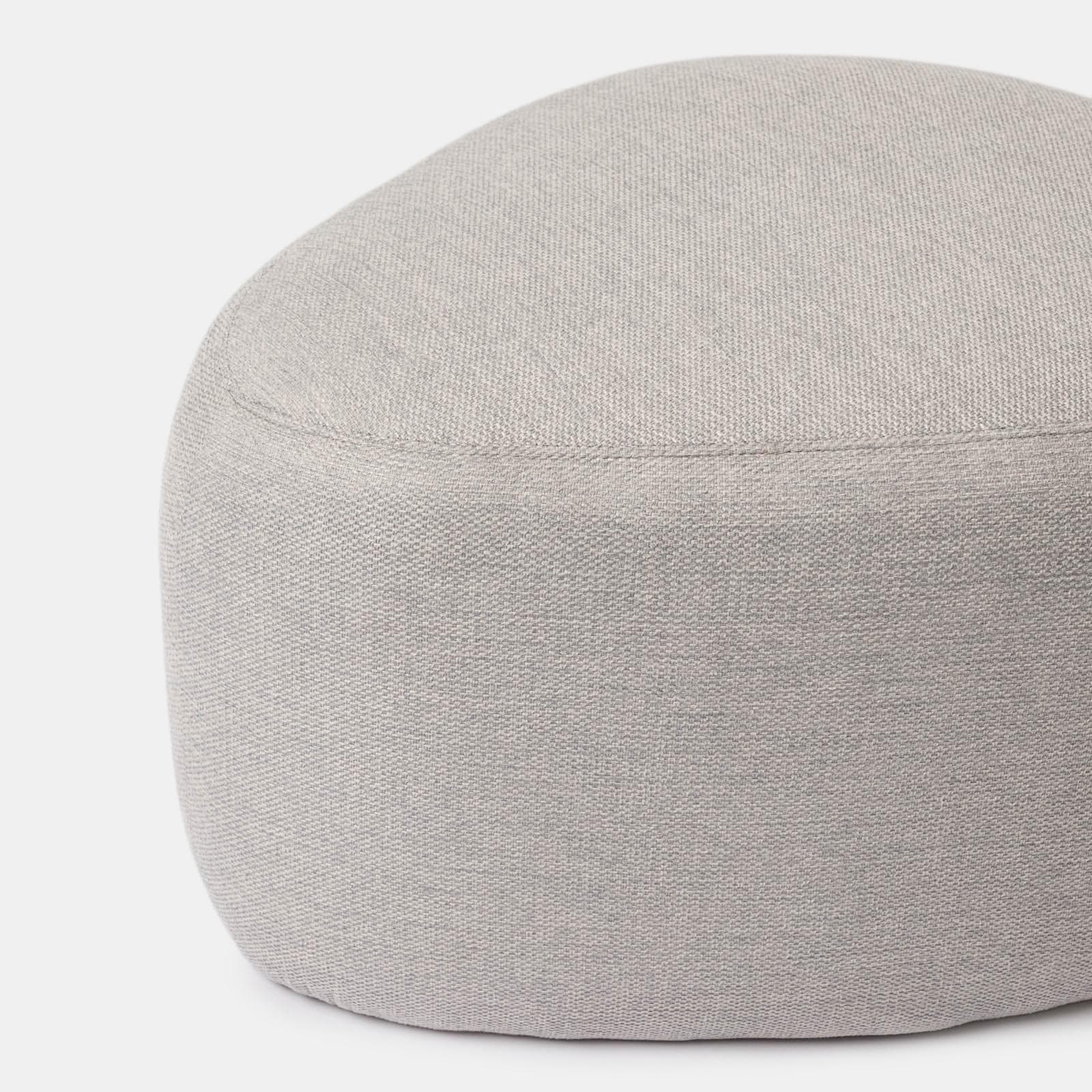 Pouf a goccia 60x33h cm in tessuto effetto maglia grigio ghiaccio - Graziana