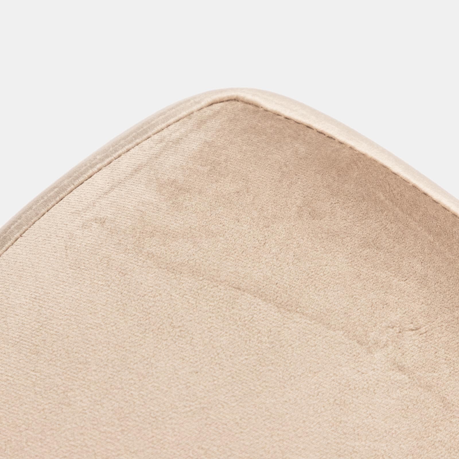 Pouf triangolare 43 cm in velluto tortora imbottito - Joyner