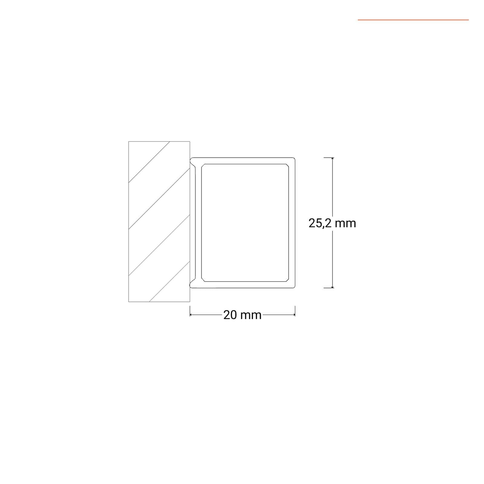 Profilo di estensione per box doccia 2 cm fango - Helena