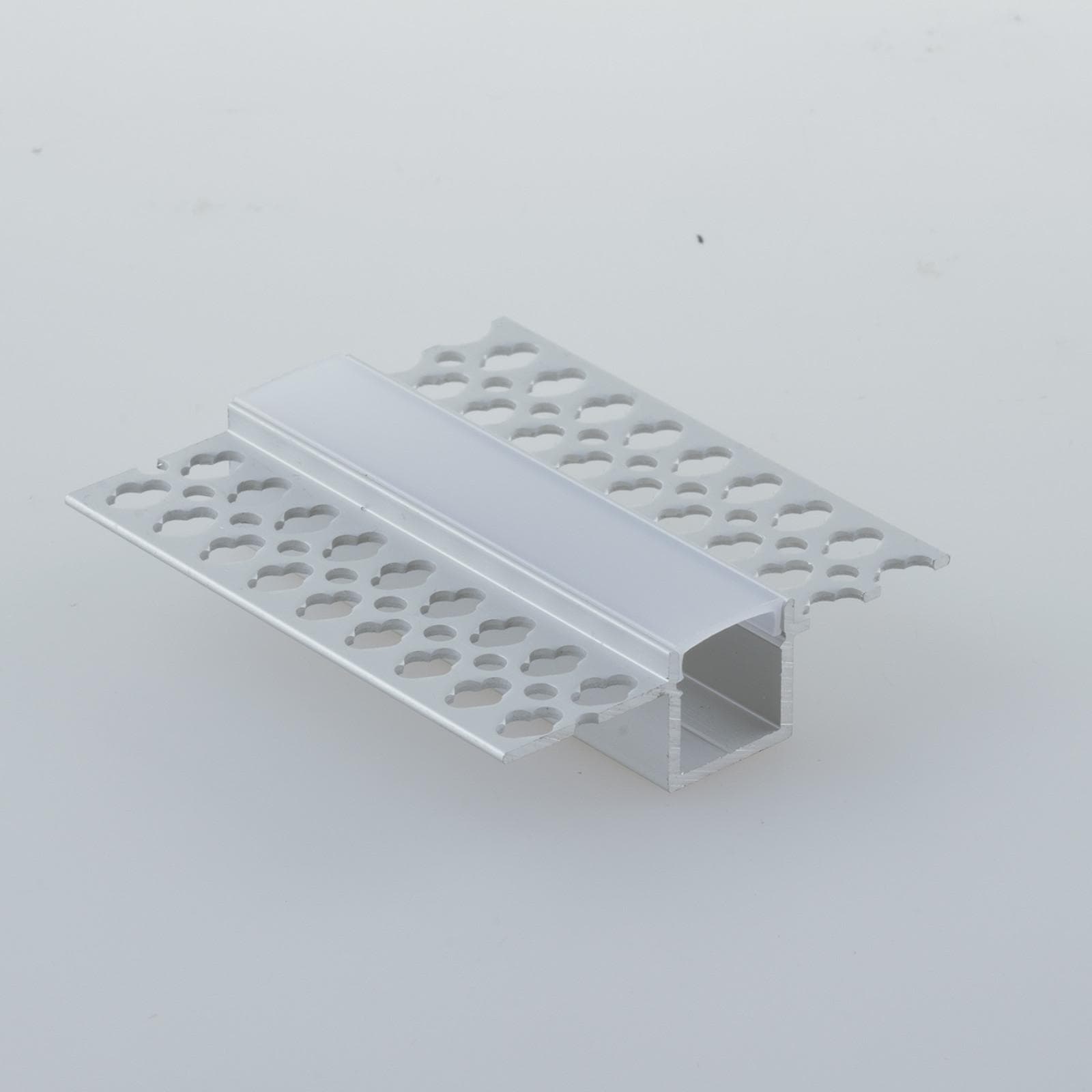Profilo a rapido fissaggio 200x5,2 cm in alluminio silver con diffusore opale - Madamy