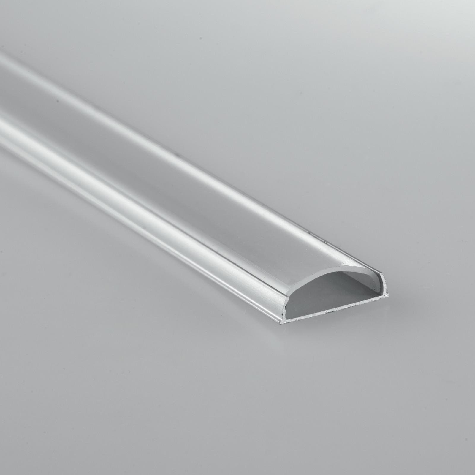 Profilo flessibile 200x1,2 cm in alluminio silver installazione su superficie curva - Flessy
