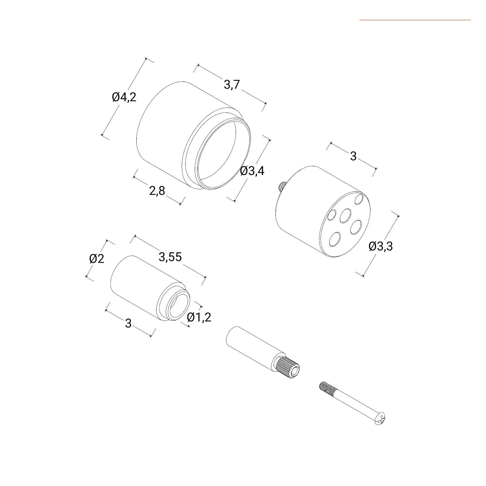 Prolunga per miscelatore doccia incasso 1 - Acq+