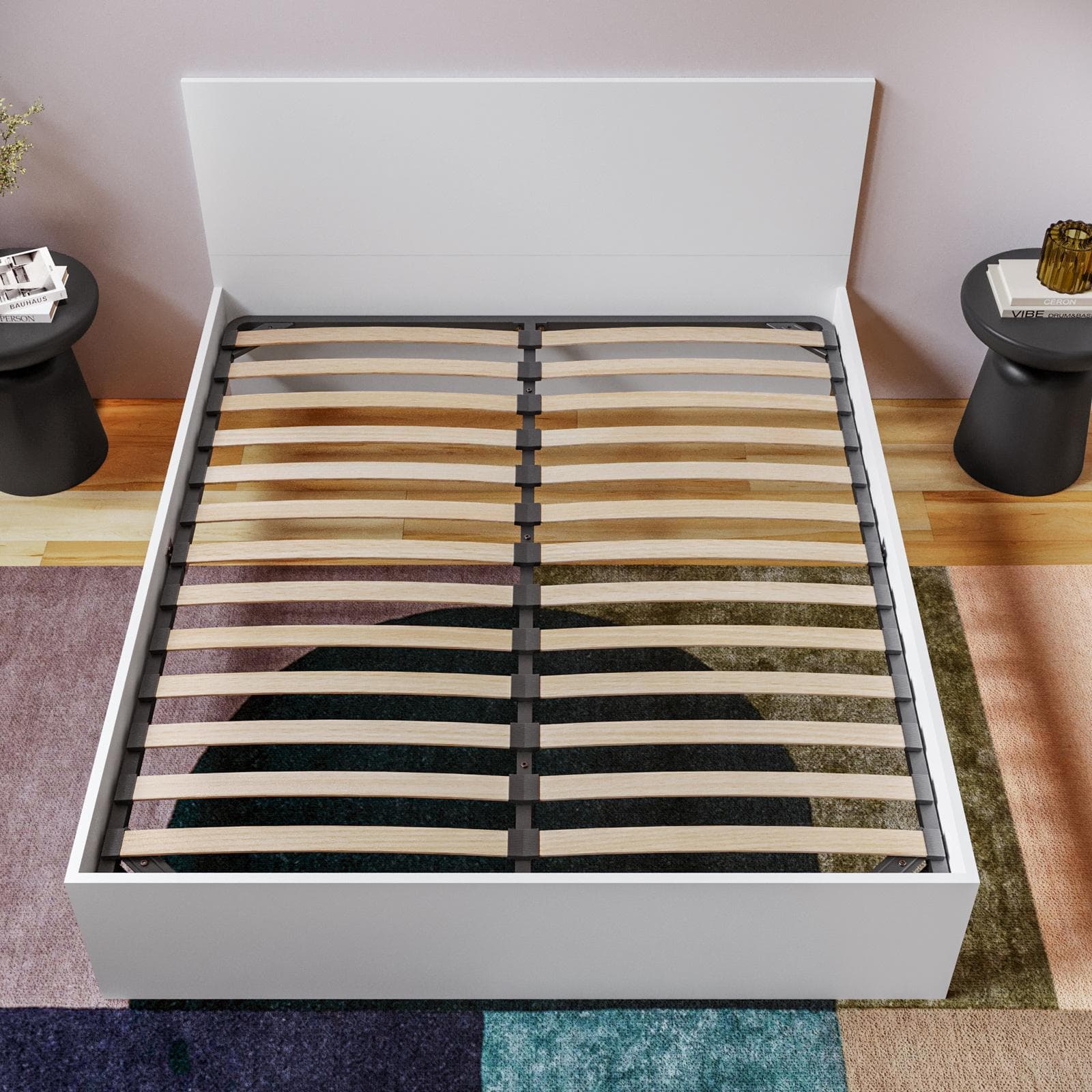 Rete a doghe per letto matrimoniale 160x190 cm senza piedini