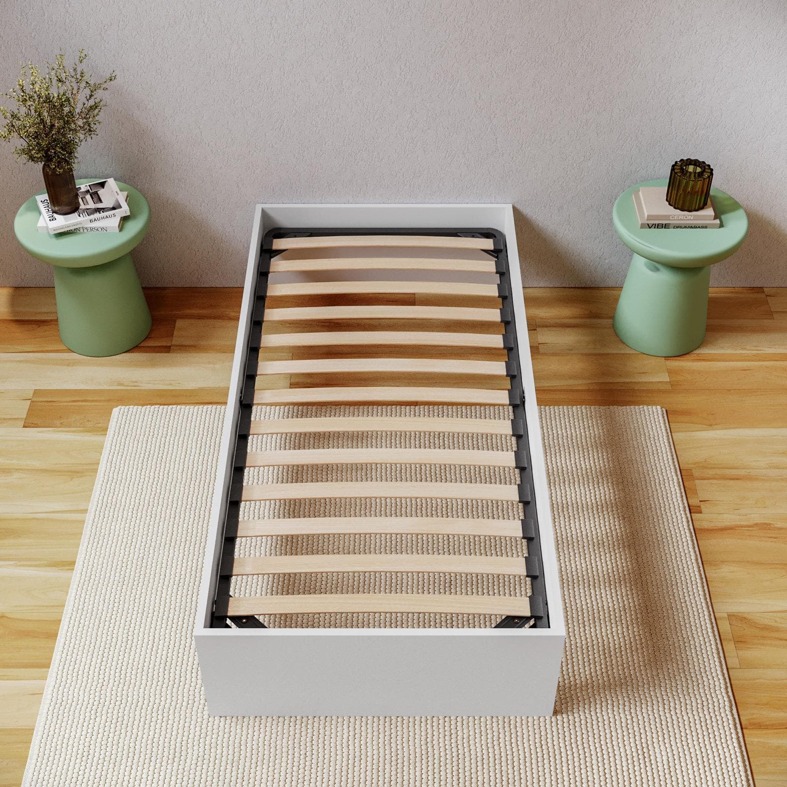 Rete a doghe per letto singolo 80x190 cm senza piedini