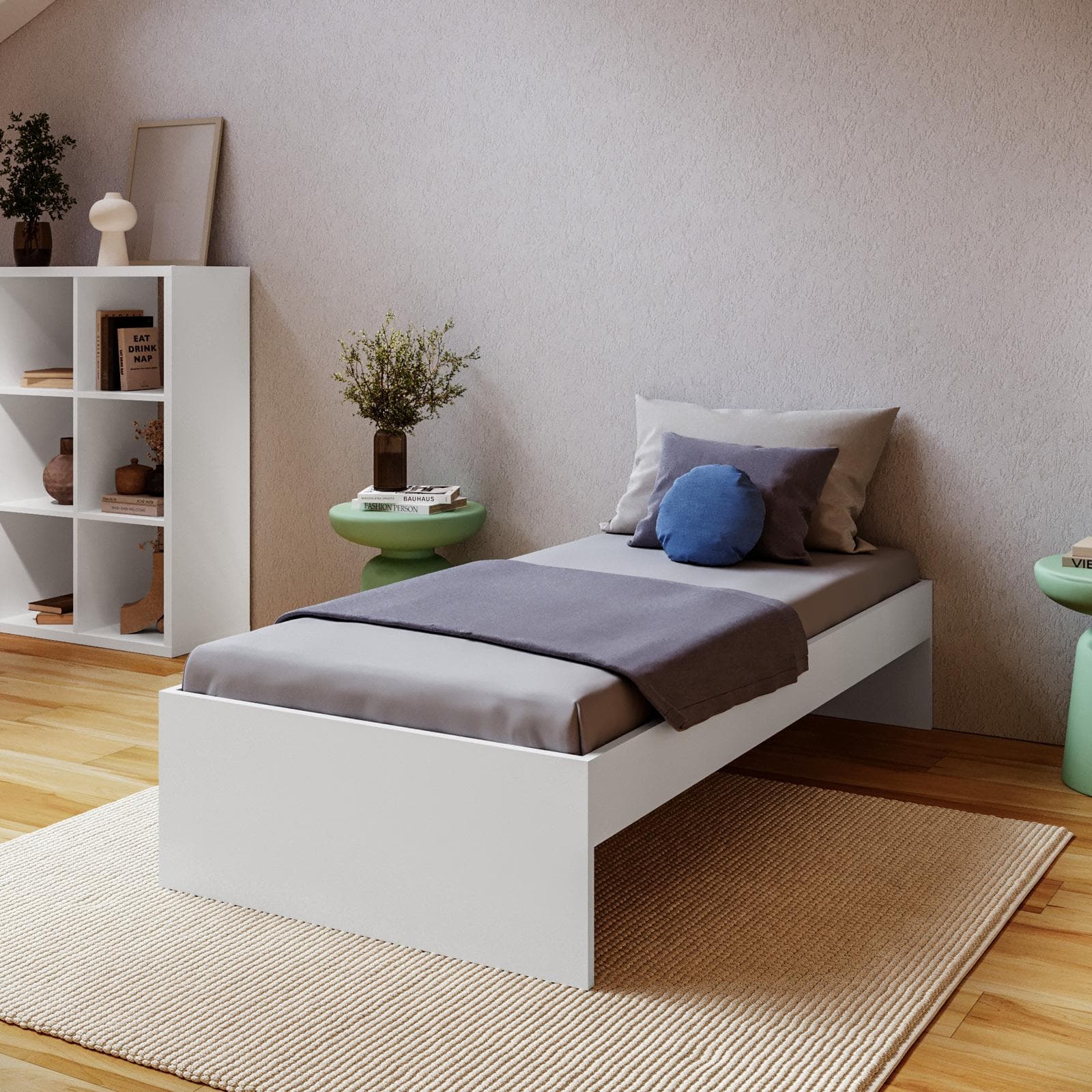 Rete a doghe per letto singolo 80x190 cm senza piedini