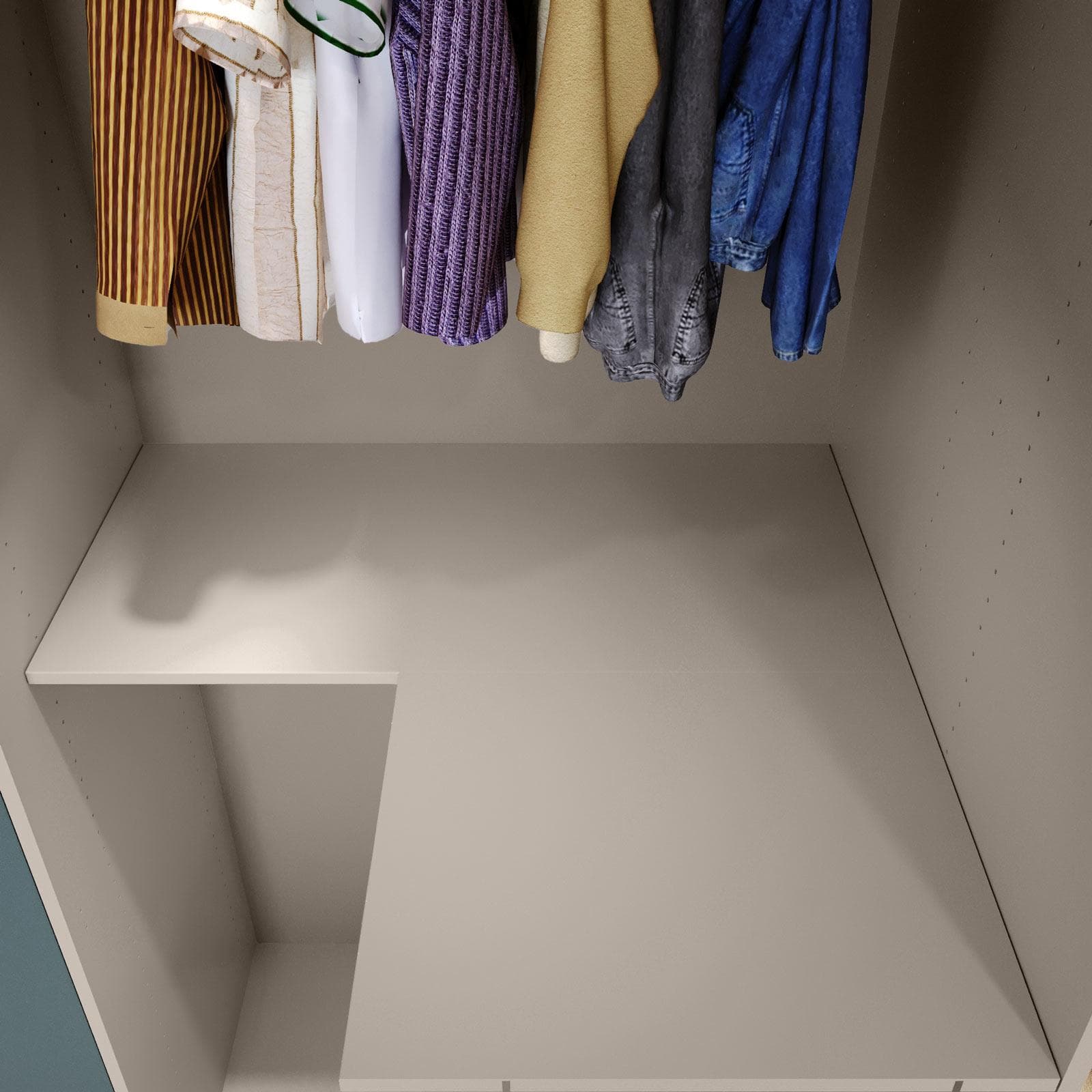 Ripiano angolare cashmere per armadio - Ventur