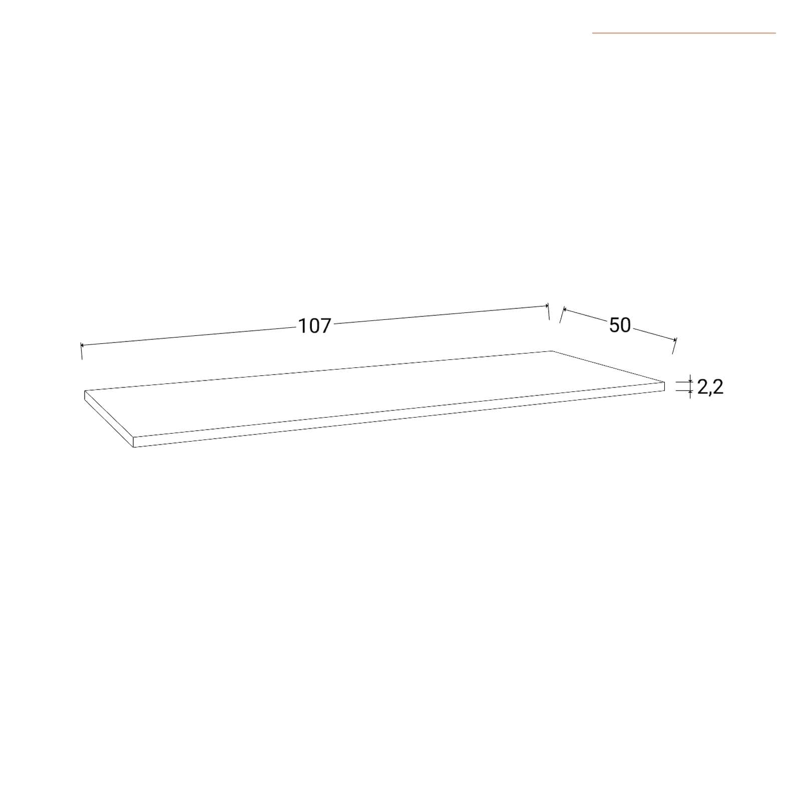 Ripiano da 107 cm per armadio scorrevole Cindy Jessie Boyce Eldon da 220 cm bianco