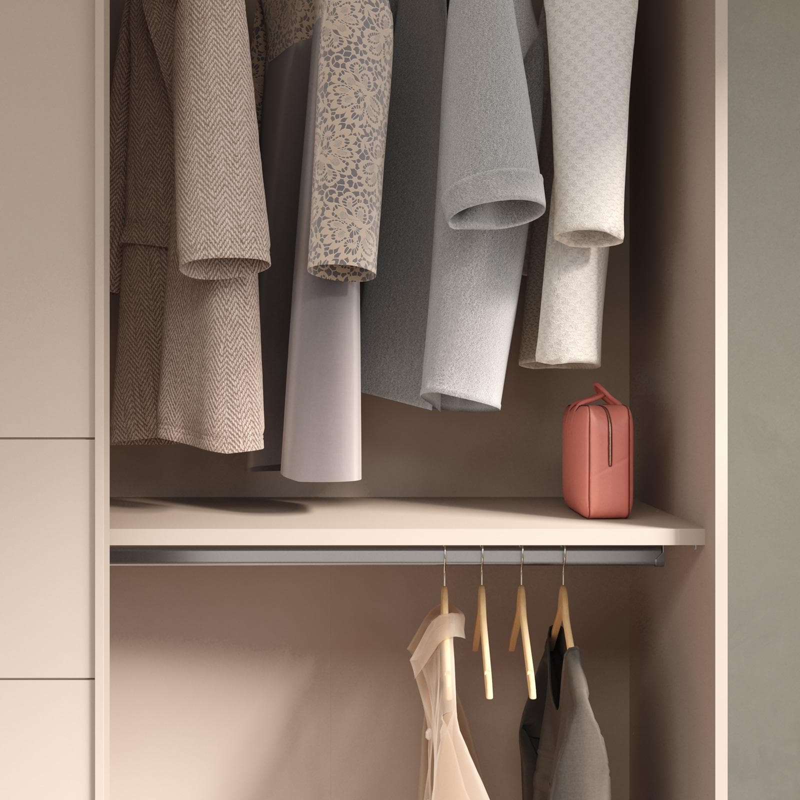 Ripiano da 107 cm per armadio scorrevole Cindy Jessie Boyce Eldon da 220 cm cashmere