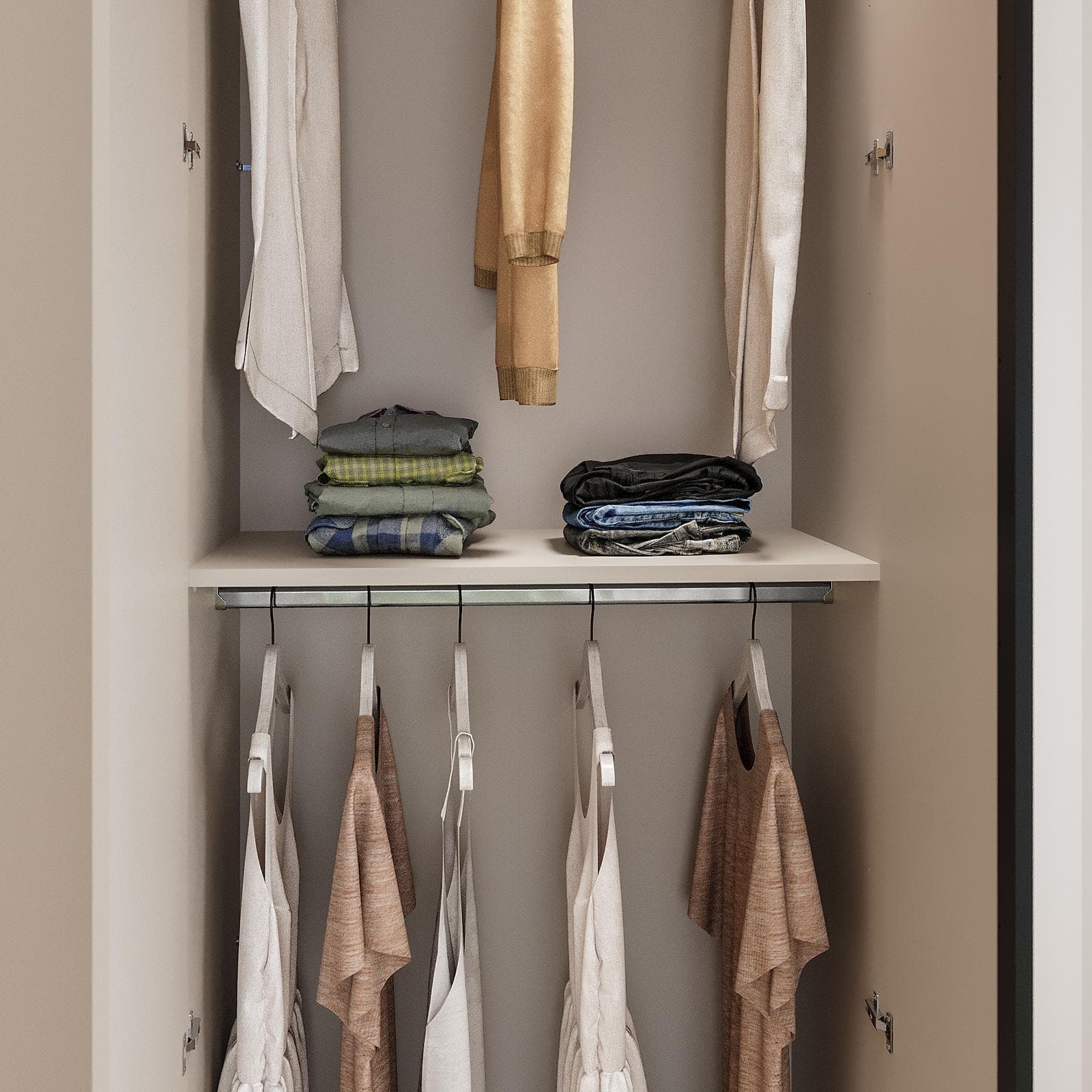 Ripiano armadio per modulo da 90 cm Cindy Codey Berwin Jessie Carrie cashmere