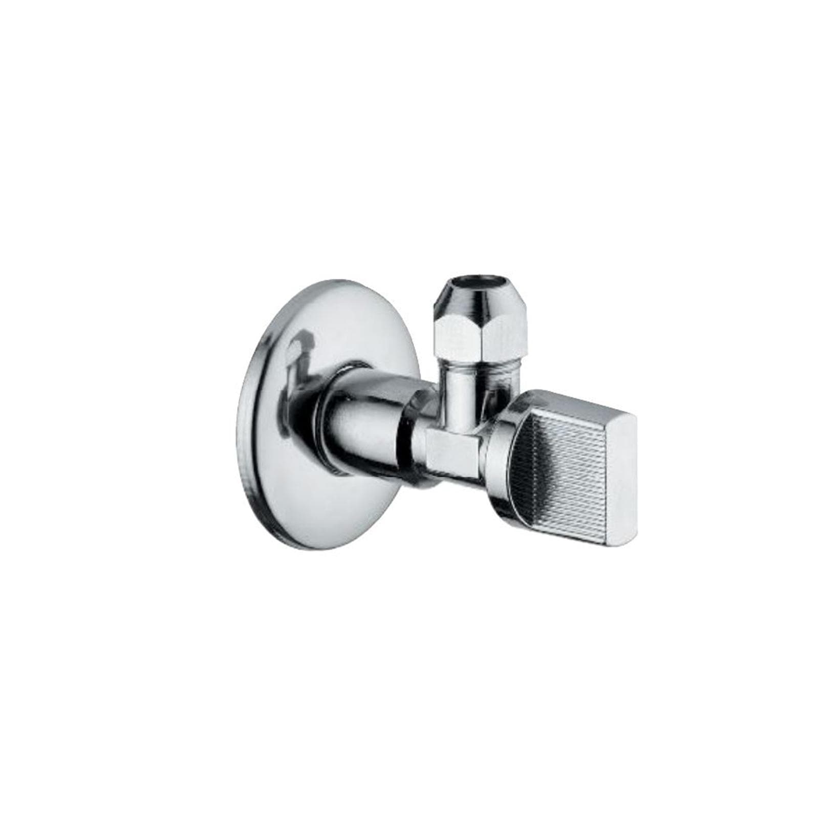 Rubinetto sottolavabo a sfera completo di rosetta 1/2'' x10 chiave d'arresto