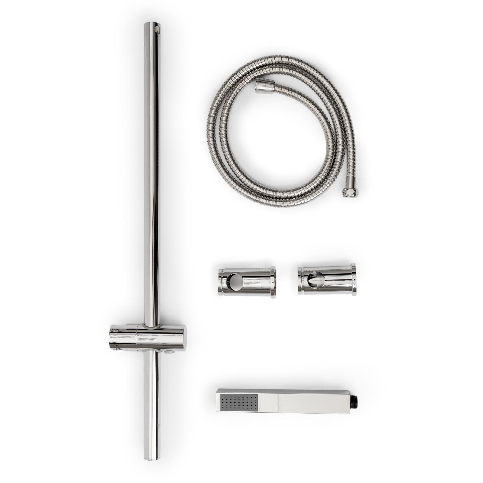 Saliscendi con set doccino quadro cromo - Acq+
