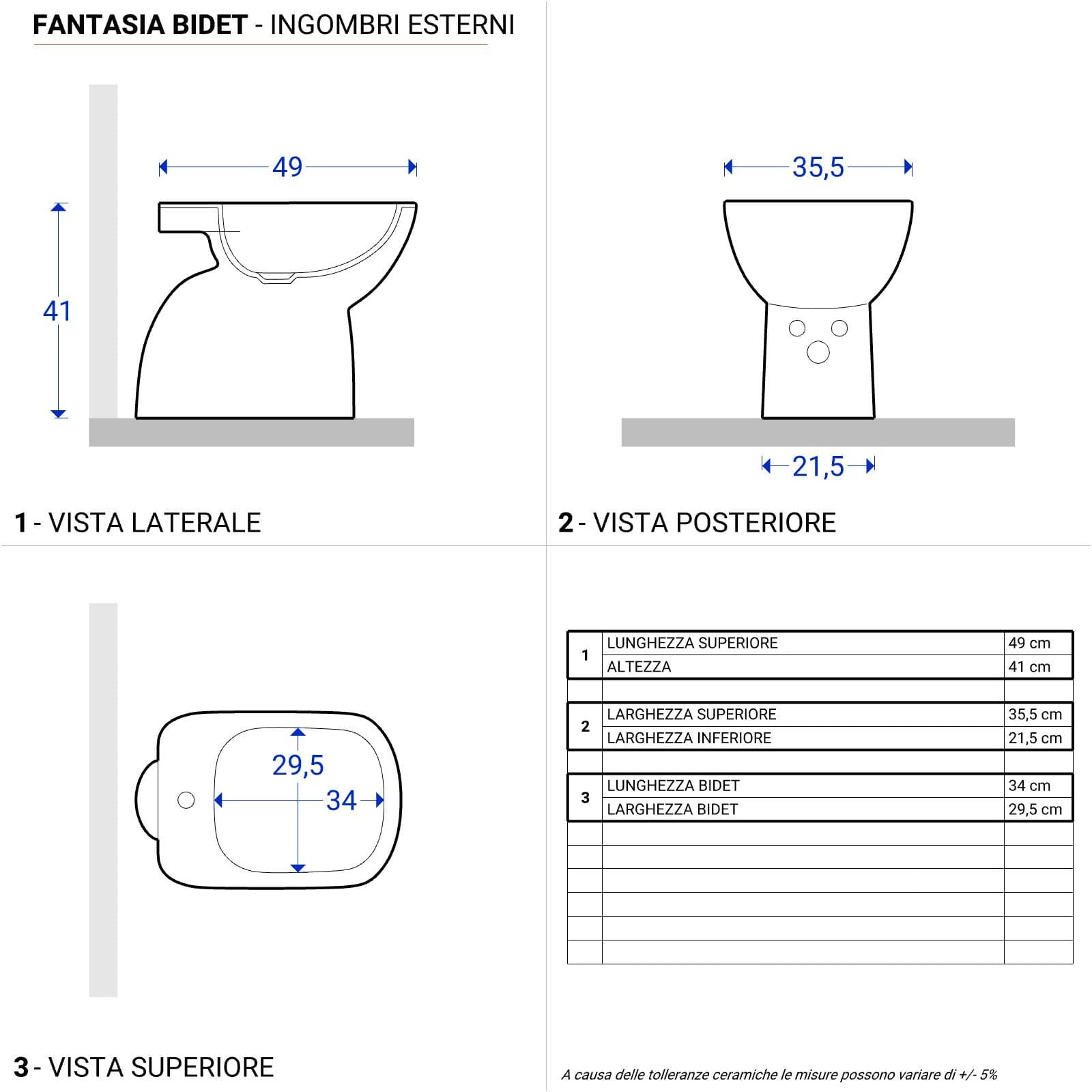 Sanitari a cacciata scarico verticale sedile SoftClose Serie Fantasia - Geberit