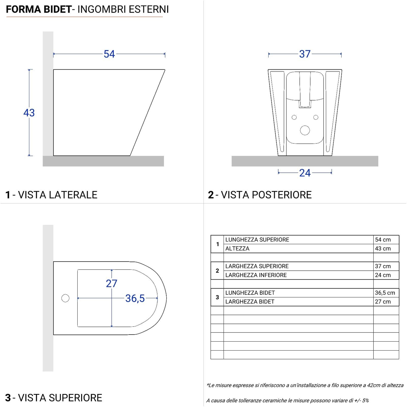 Sanitari a terra filomuro senza brida Forma di Azzurra ceramica sedile slim bianco lucido