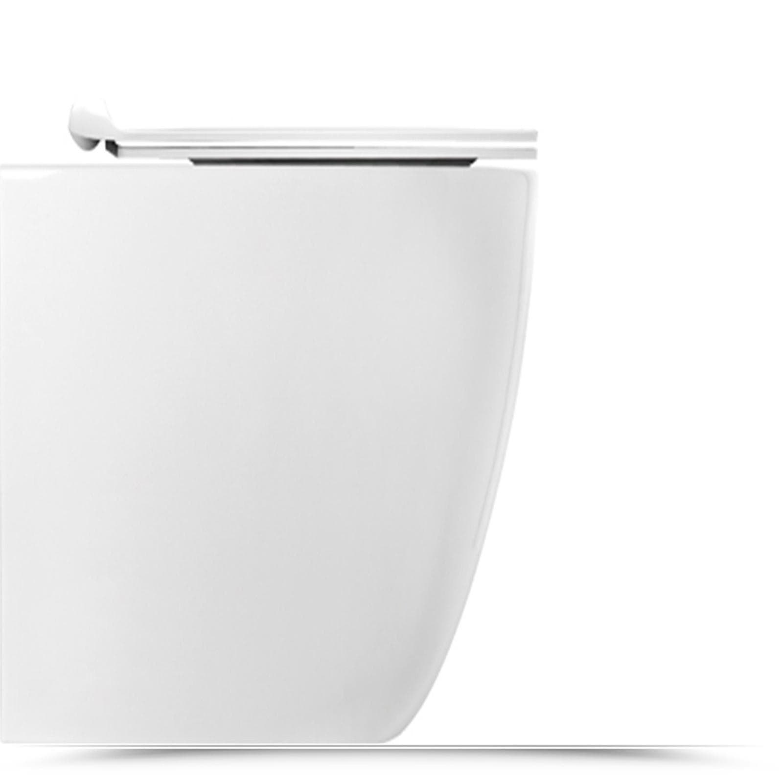 Sanitari filomuro altezza maggiorata Scarico traslato con sedile soft-close - Vignoni di Simas