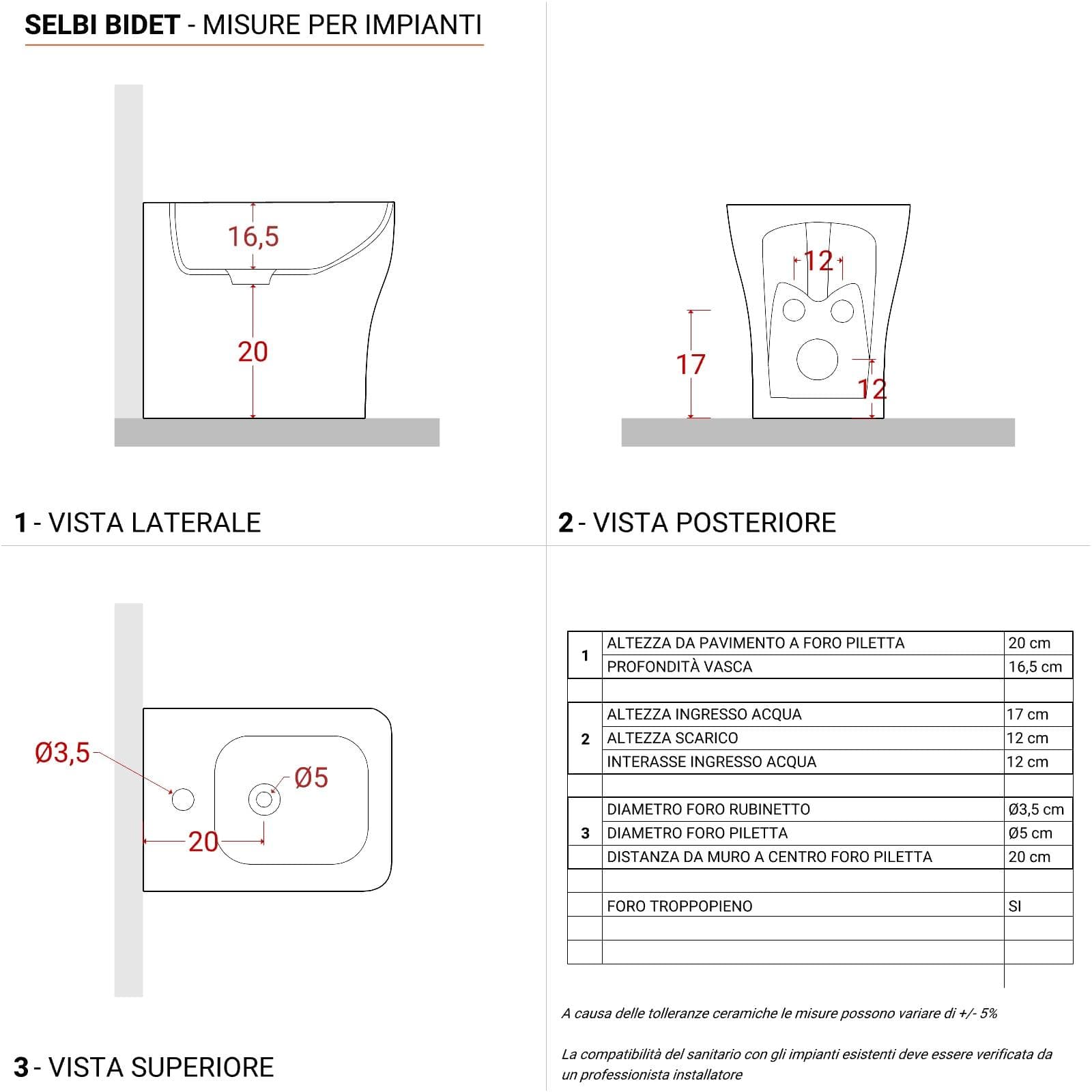 Sanitari filomuro in ceramica rimless con sedile softclose - Selbi