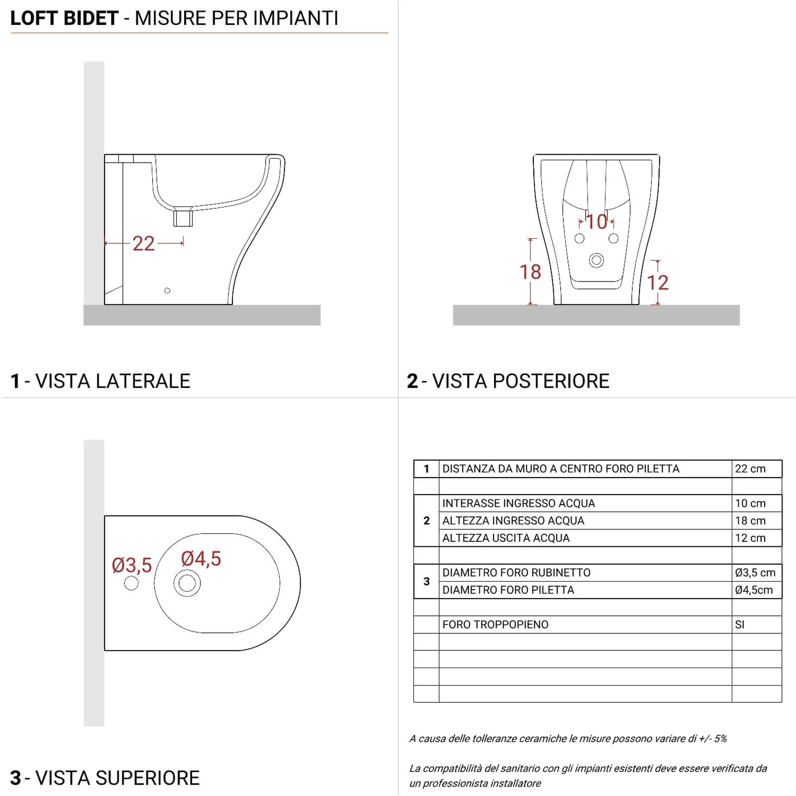 Sanitari filomuro rimless in ceramica bianca con sedile copriwc slim soft-close